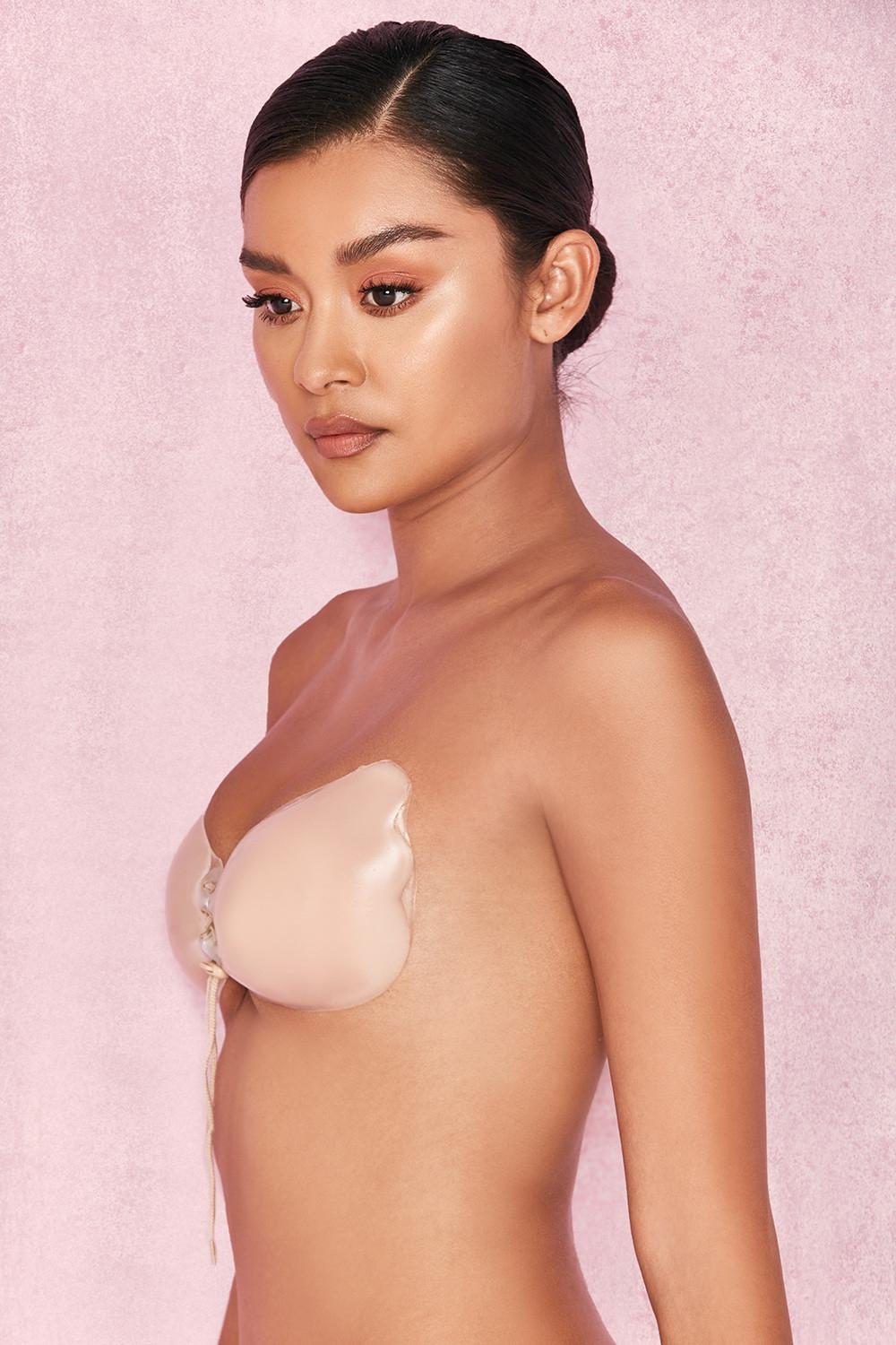  silicon push up invisible bra - beige Product Image