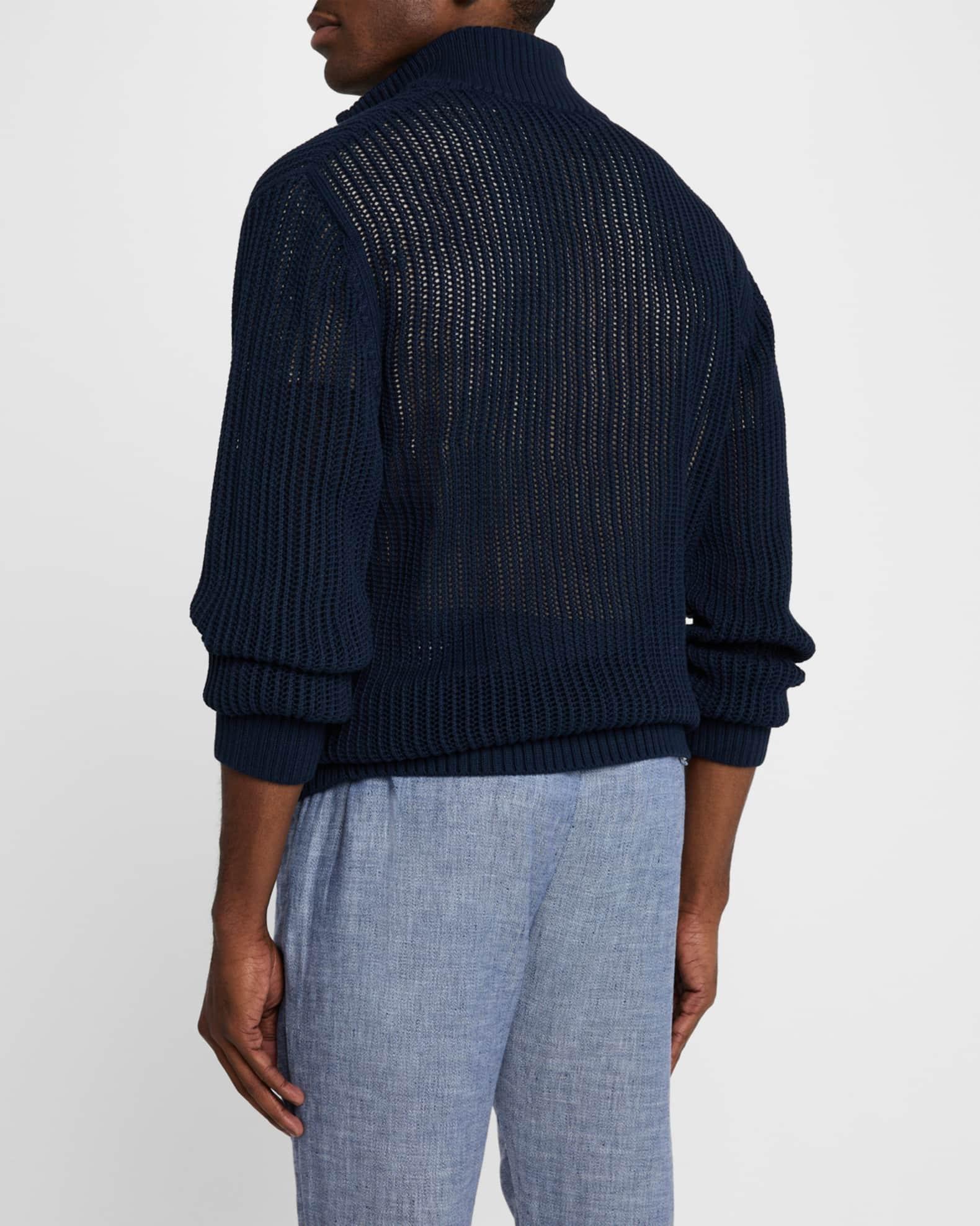 Men's Maximo Cotton Knit Quarter-Zip Sweater Product Image