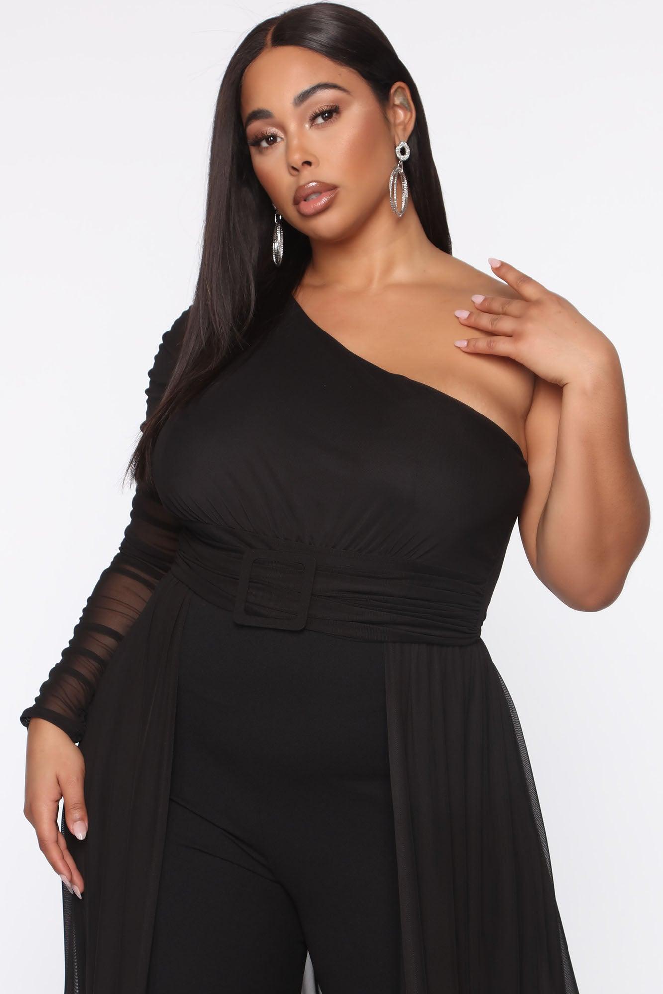Better Be Sure Mesh Jumpsuit - Black Product Image