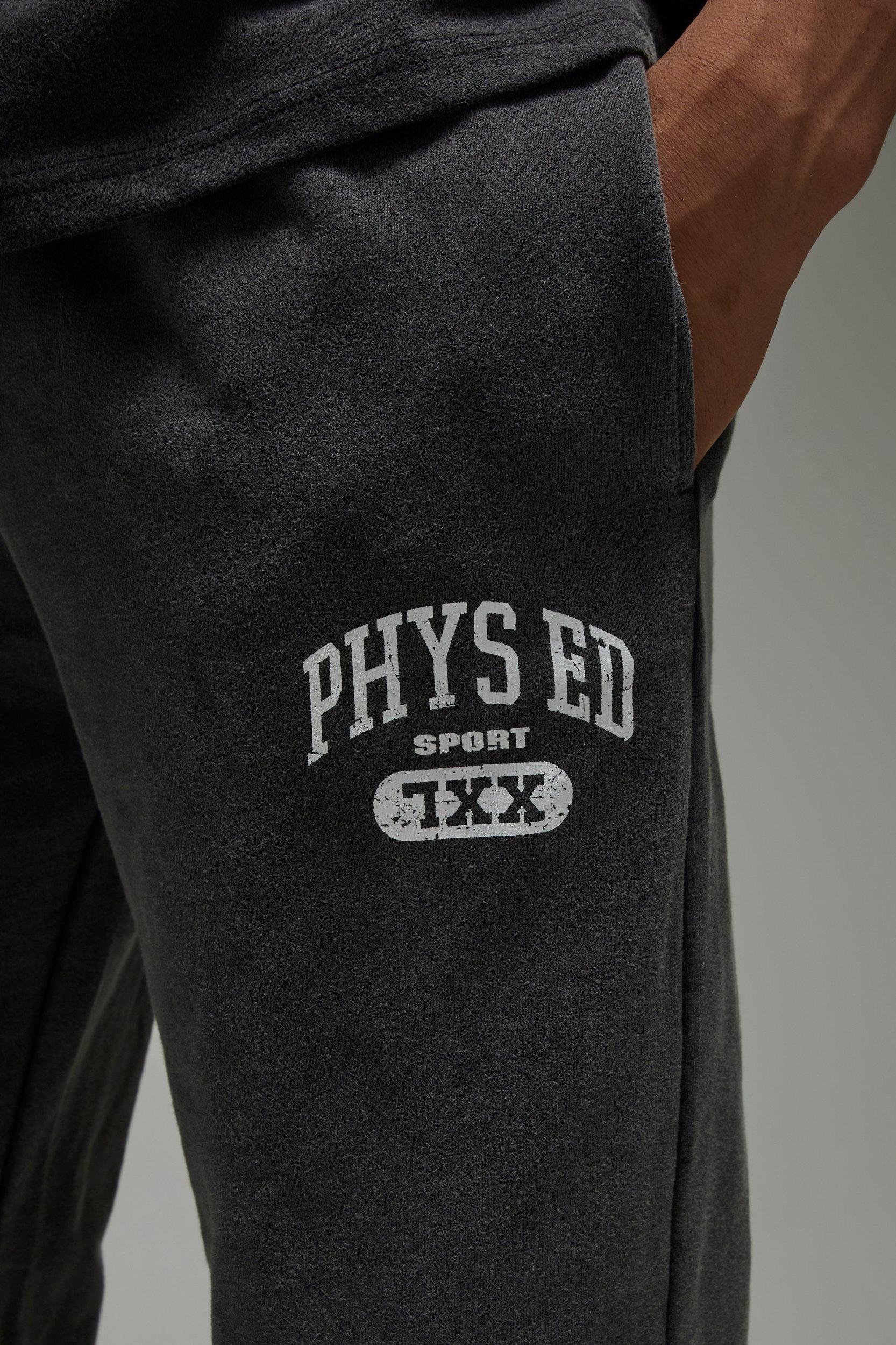 MAN Active Phys Ed Oversized Washed T-Shirt | boohooMAN USA Product Image