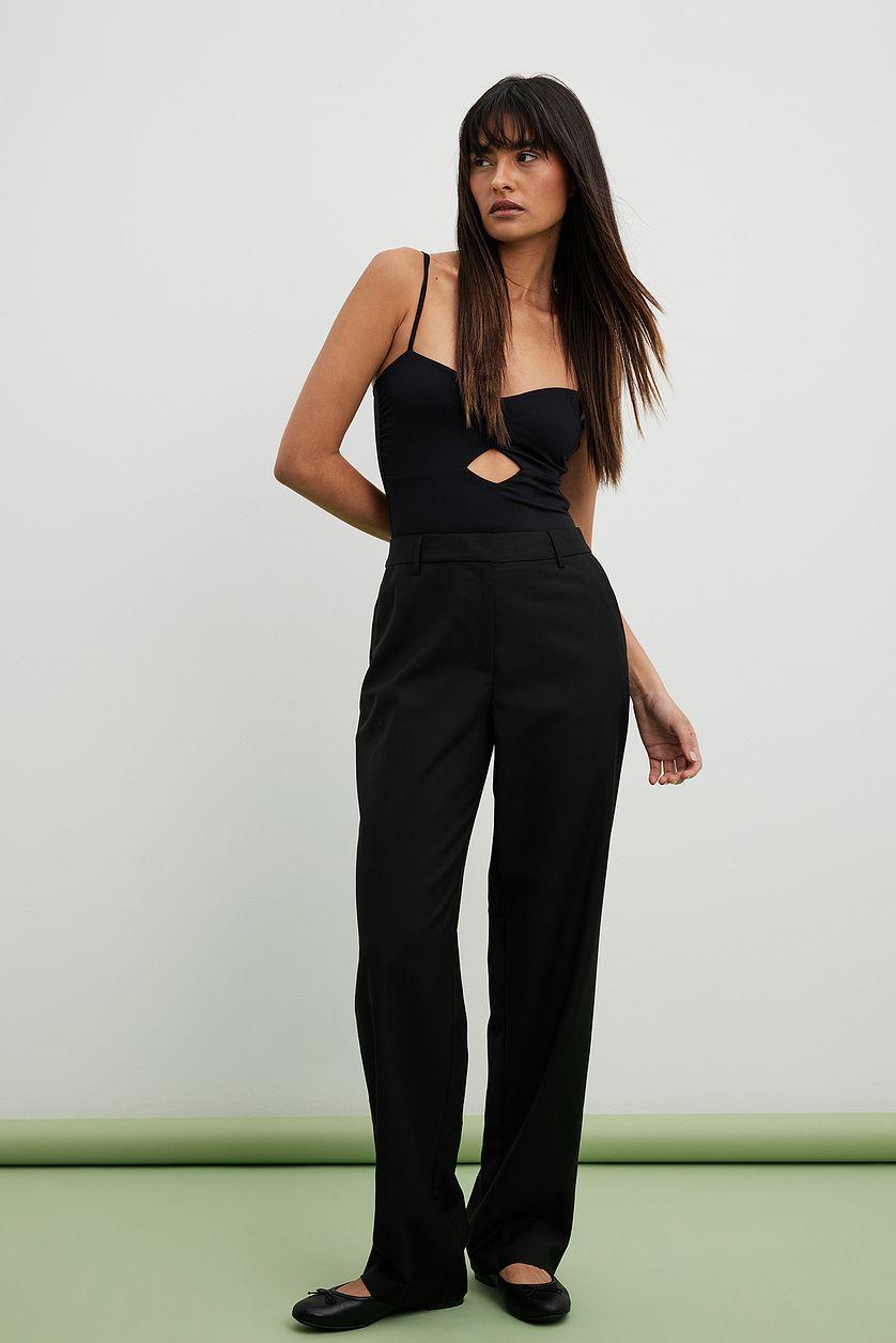 Tailored Straight Leg Suit Pants Product Image