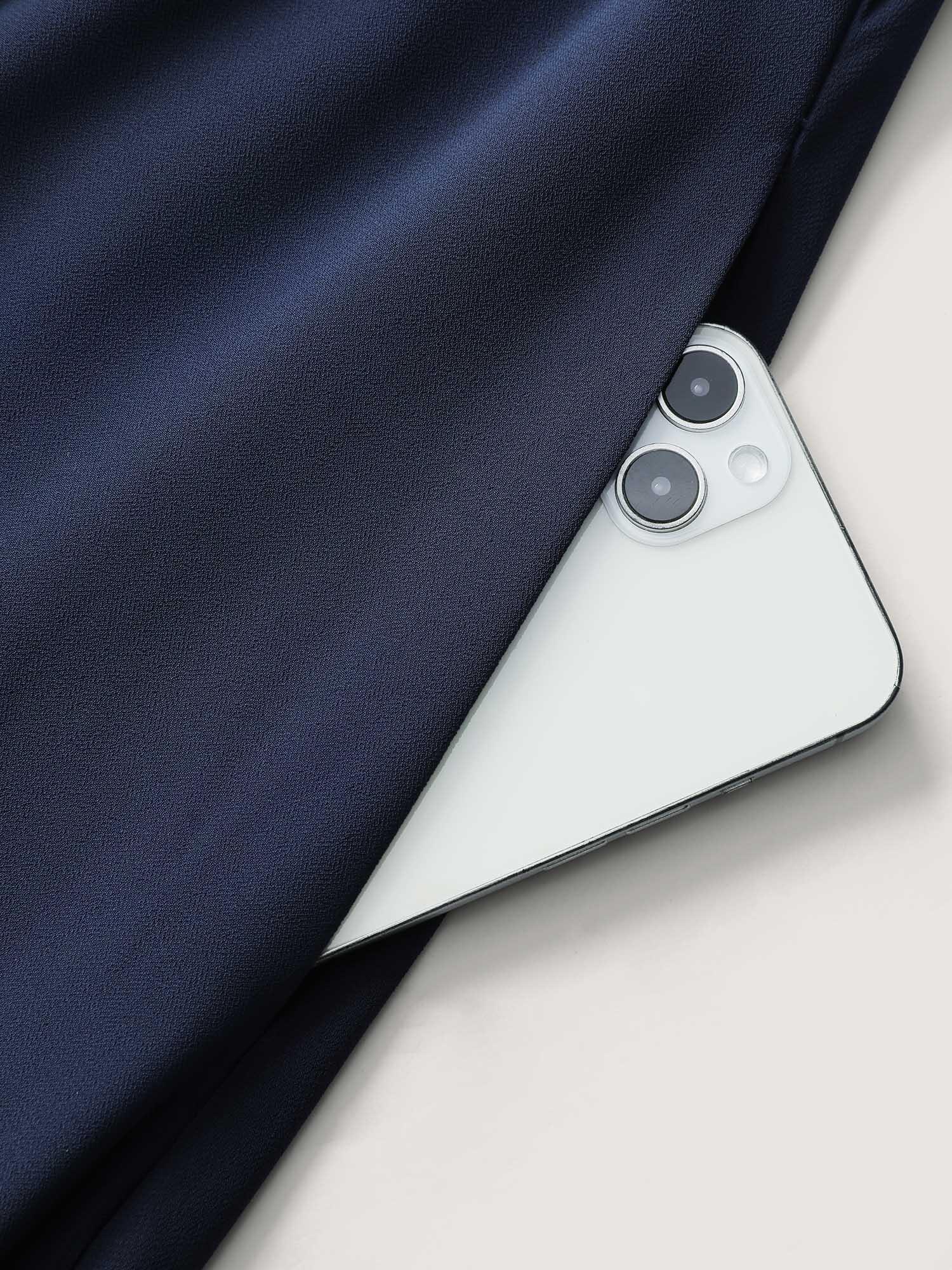 Belted Waist High Low Hem Midi Dress Female Product Image