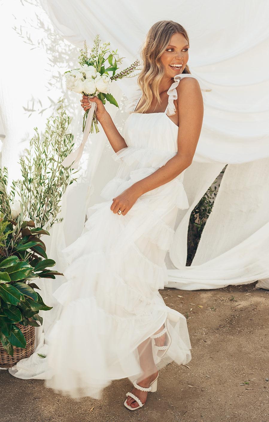 Fairytale Maxi Dress ~ White Tulle Product Image