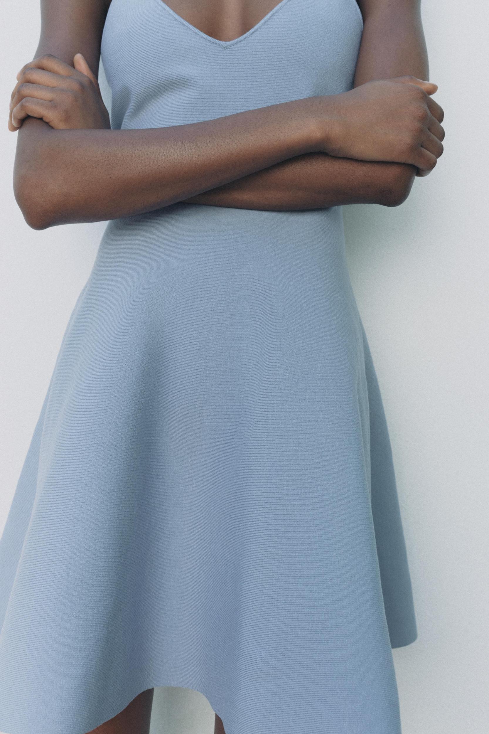 RUFFLED KNIT DRESS Product Image