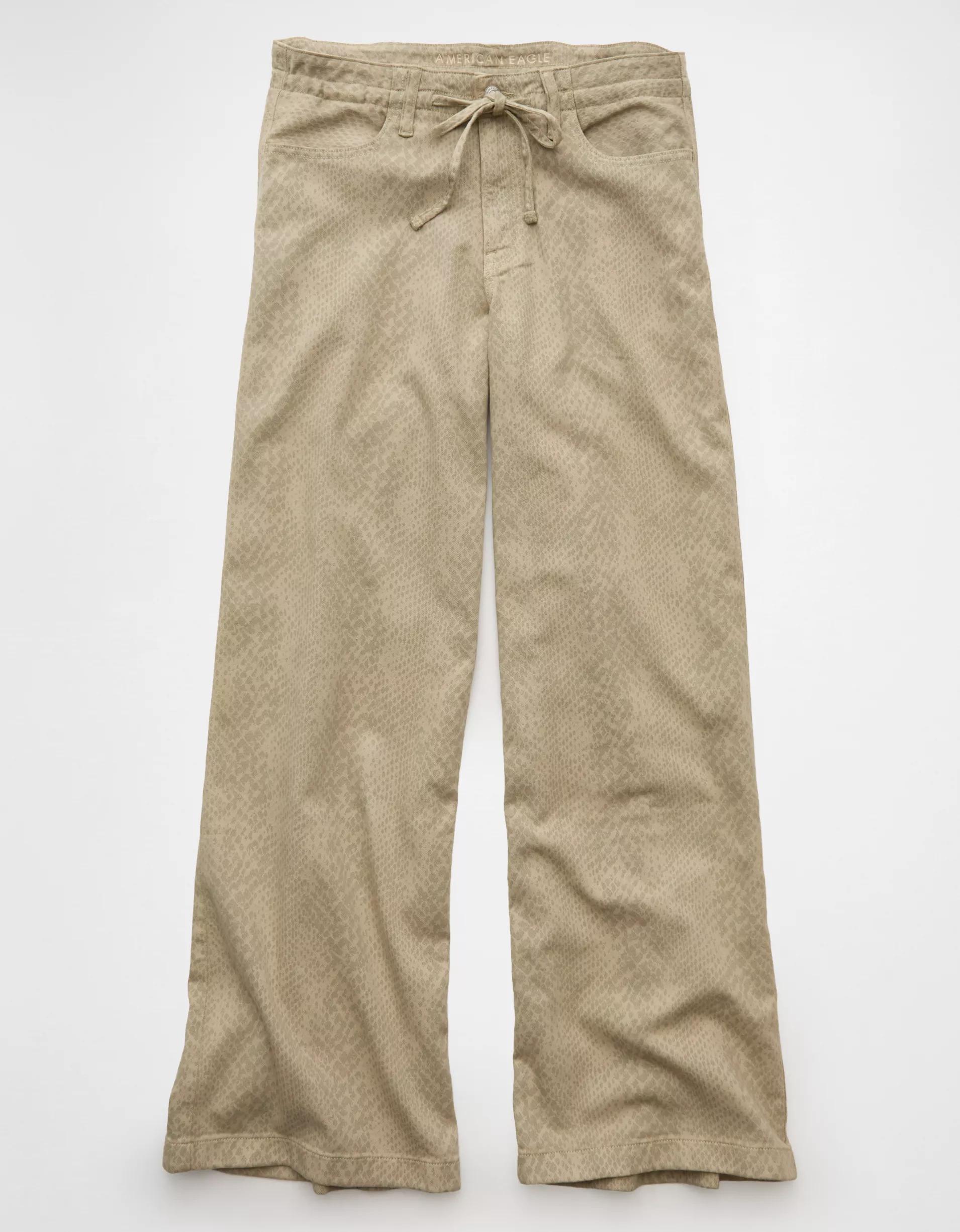 AE Dreamy Drape Stretch Low-Rise Ultra Wide-Leg Pant Product Image