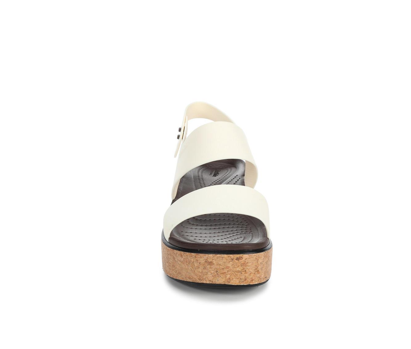 Women's Crocs Brooklyn Cork Low Wedge Sandals Product Image
