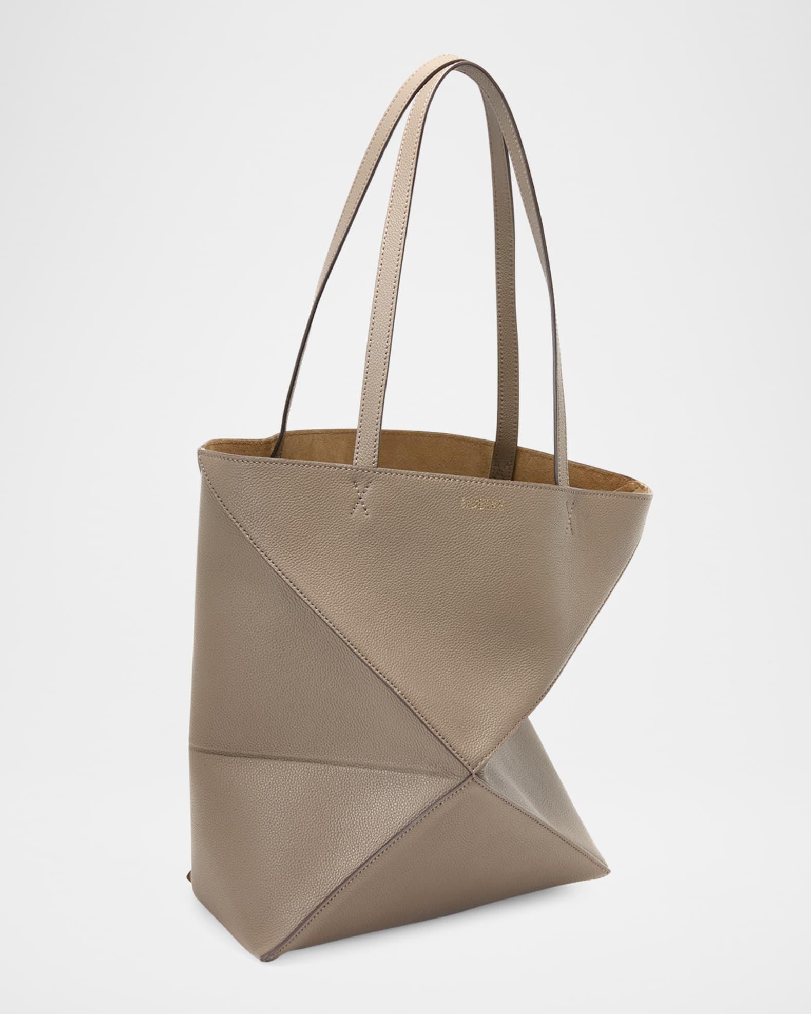 Puzzle Fold Medium Tote Bag in Soft Grained Leather Product Image