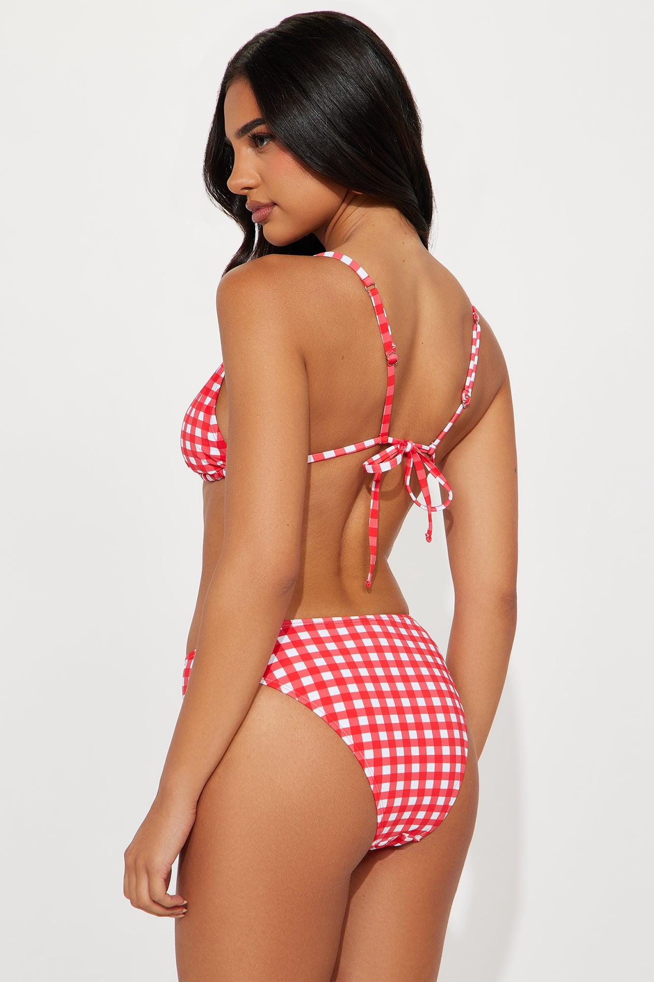 Dainty Bows 2 Piece Bikini - Red/White Product Image