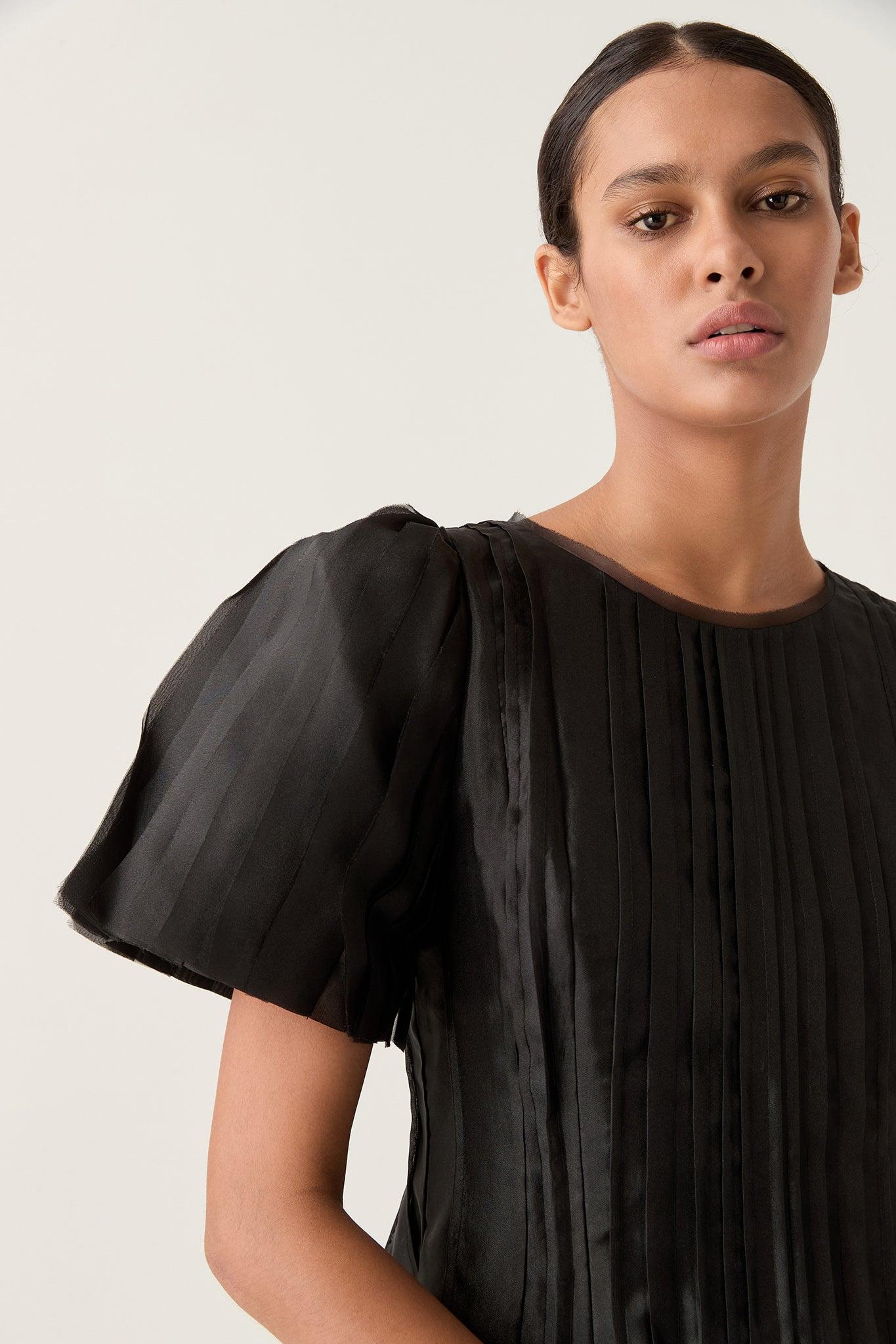 Nova Pleated Midi Dress Product Image