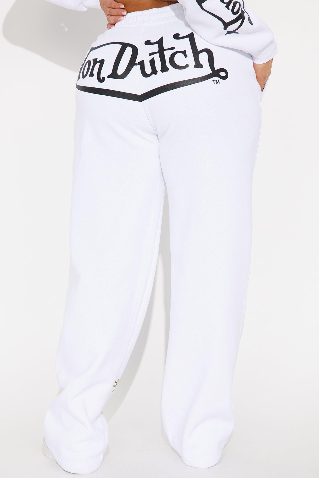 Von Dutch Skull Oasis Wide Leg Pant - White/combo Product Image