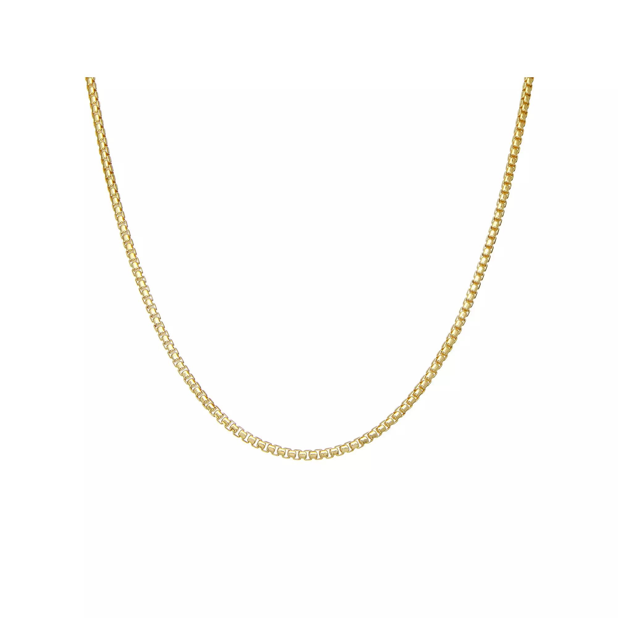 Giorgio di Vicenza Sterling Silver Men's Box Chain Necklace, Size: 20", Gold Tone Product Image