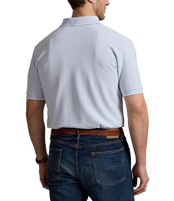 Polo Ralph Lauren Big & Tall Classic Fit Micro Stripe Tipped Stretch Mesh Short Sleeve Polo Shirt Product Image