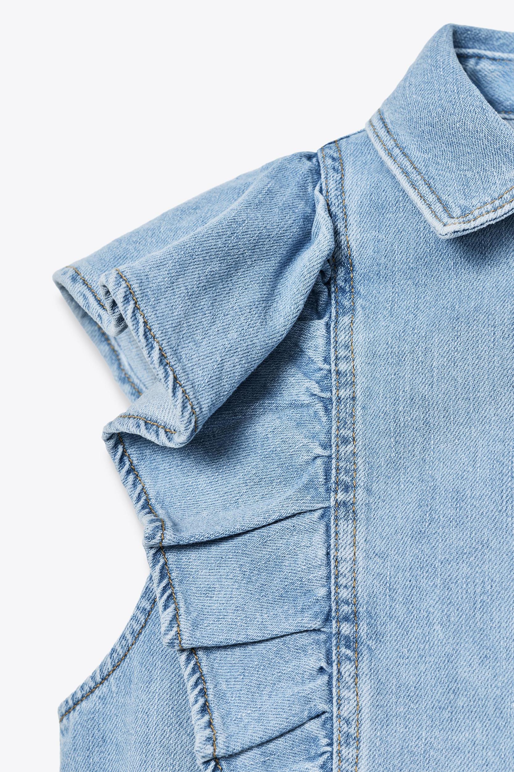 Z1975 DENIM RUFFLE SHIRT Product Image