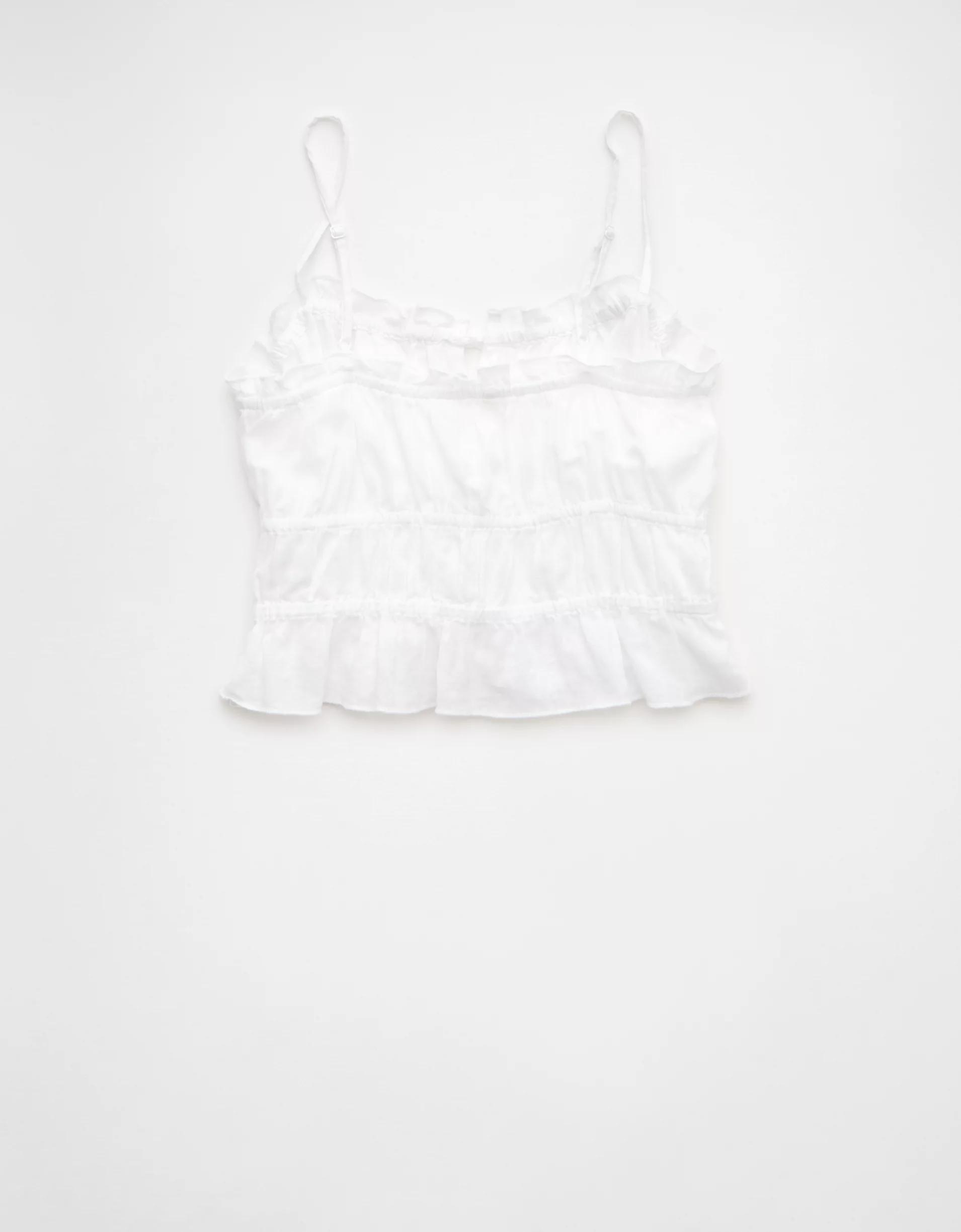 AE Tiered Ruched Tank Top Product Image