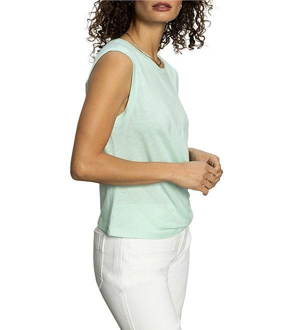 Sanctuary Crew Neck Sleeveless Draped Tank Product Image