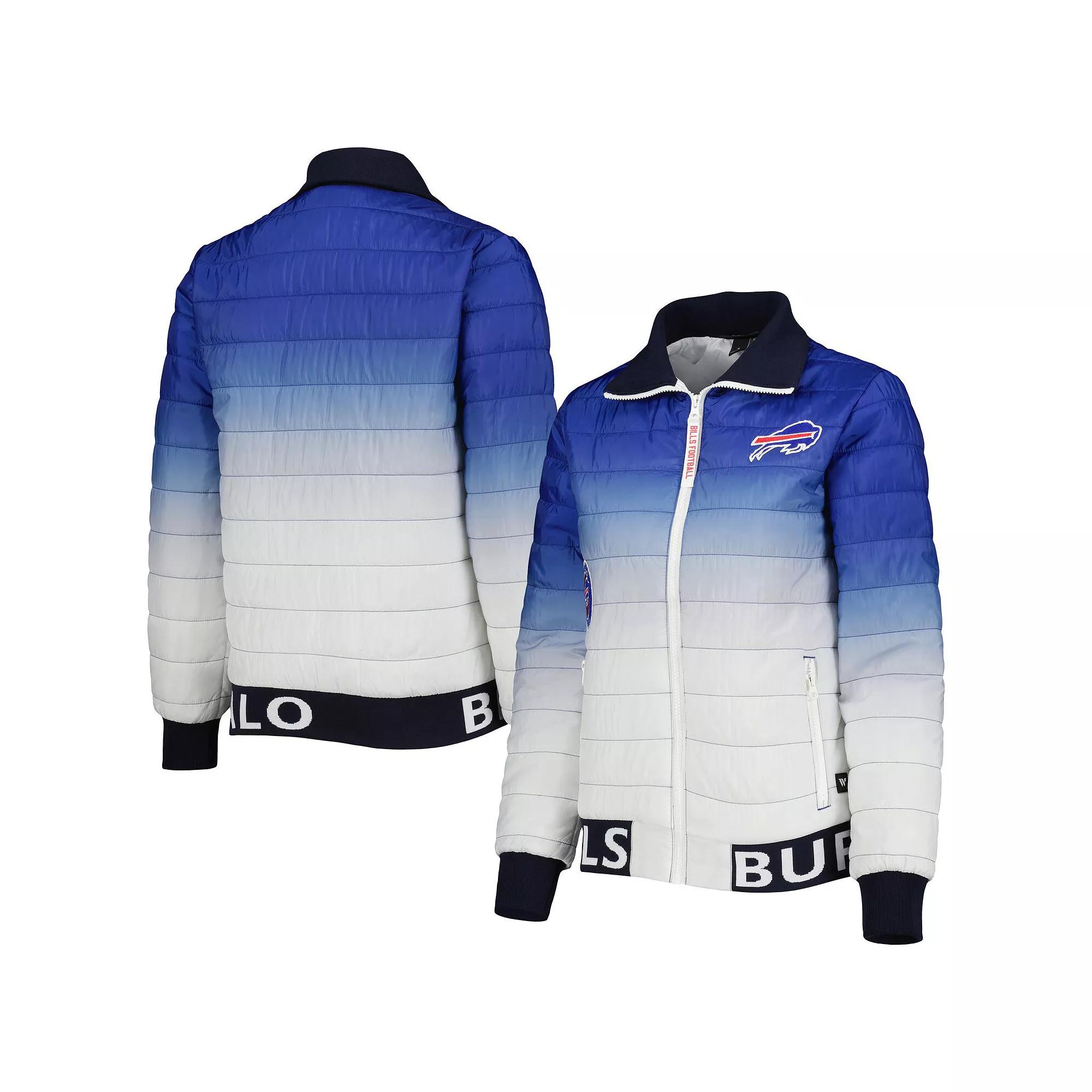 Women's The Wild Collective Royal/White Buffalo Bills Color Block Full-Zip Puffer Jacket, Size: XS, Blue Product Image