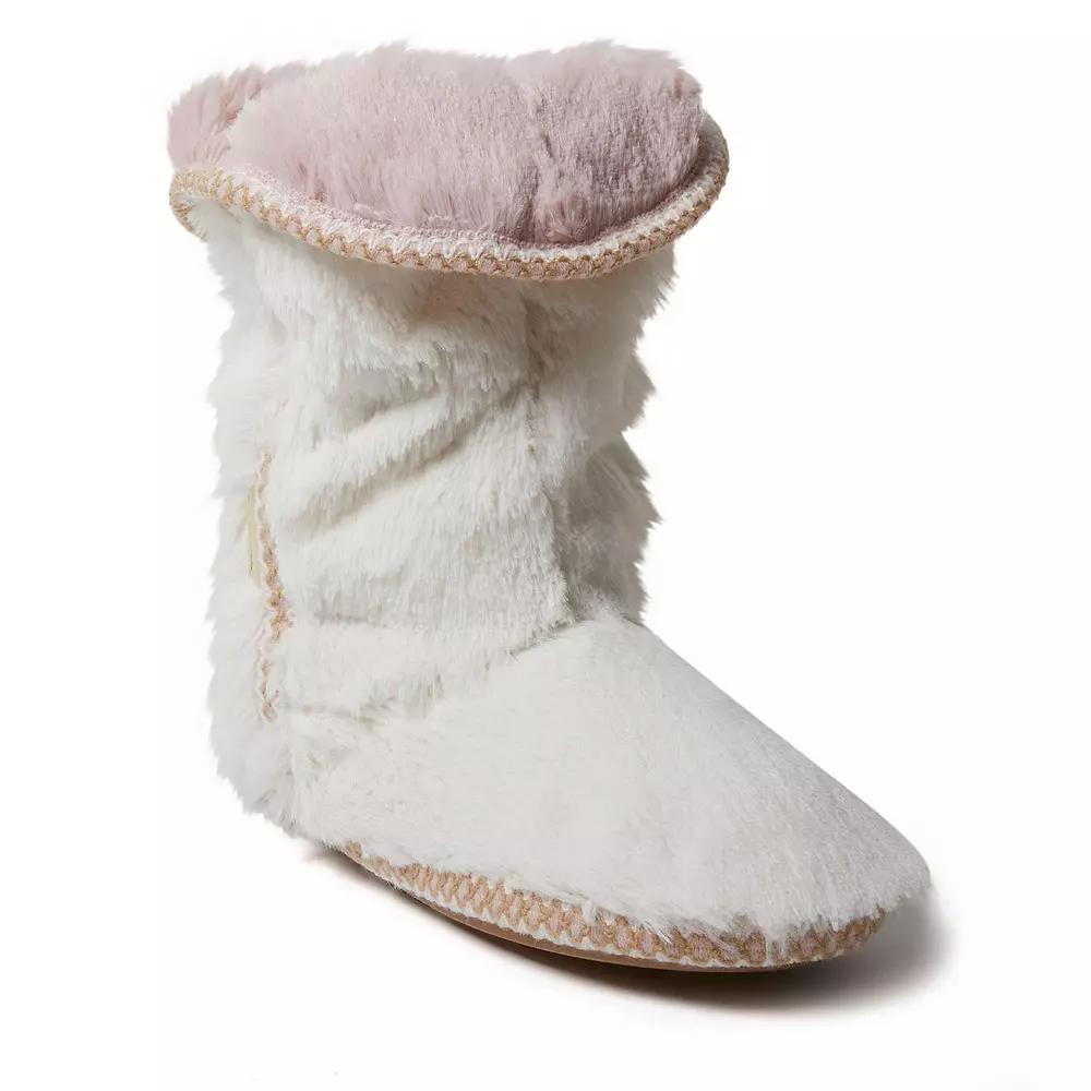 Dearfoams Faux Fur Fold-Down Women's Slippers,  Product Image