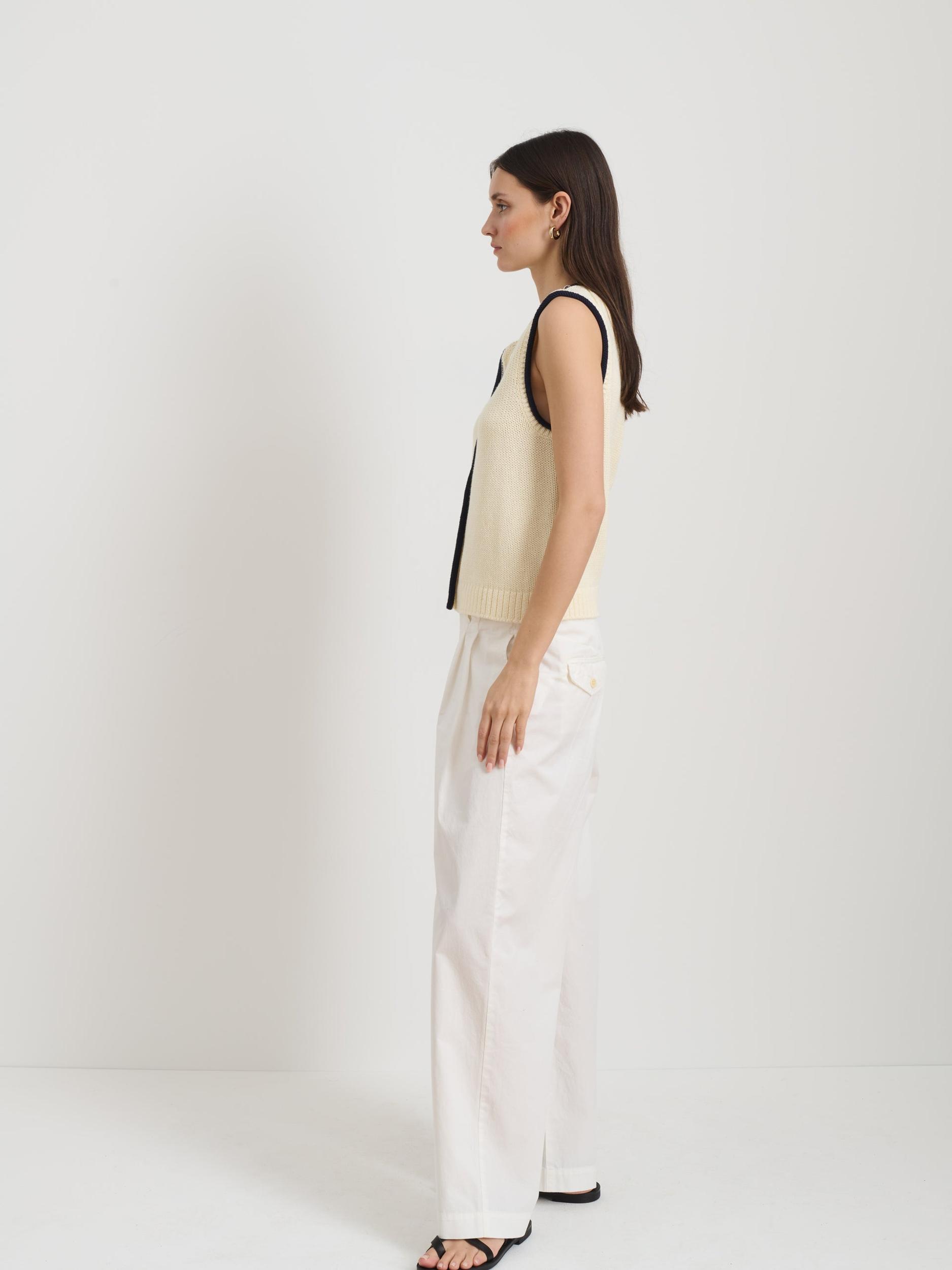 Bridget Tipped Vest in Cotton Product Image