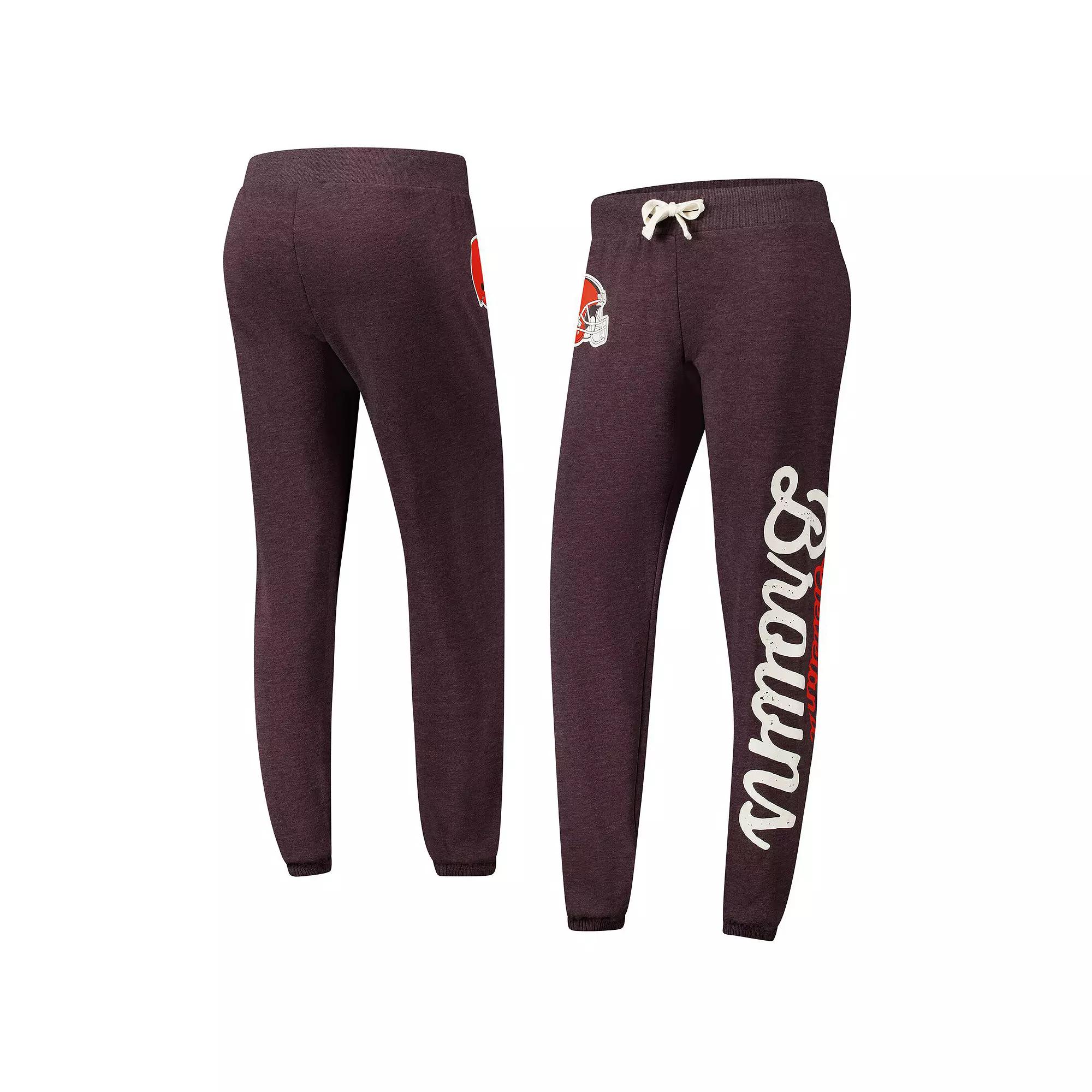 Women's G-III 4Her by Carl Banks Brown Cleveland Browns Scrimmage Fleece Pants,  Product Image