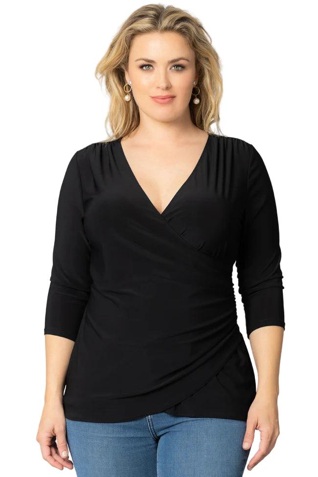 Femme Fatale Faux Wrap Top - Plus Product Image