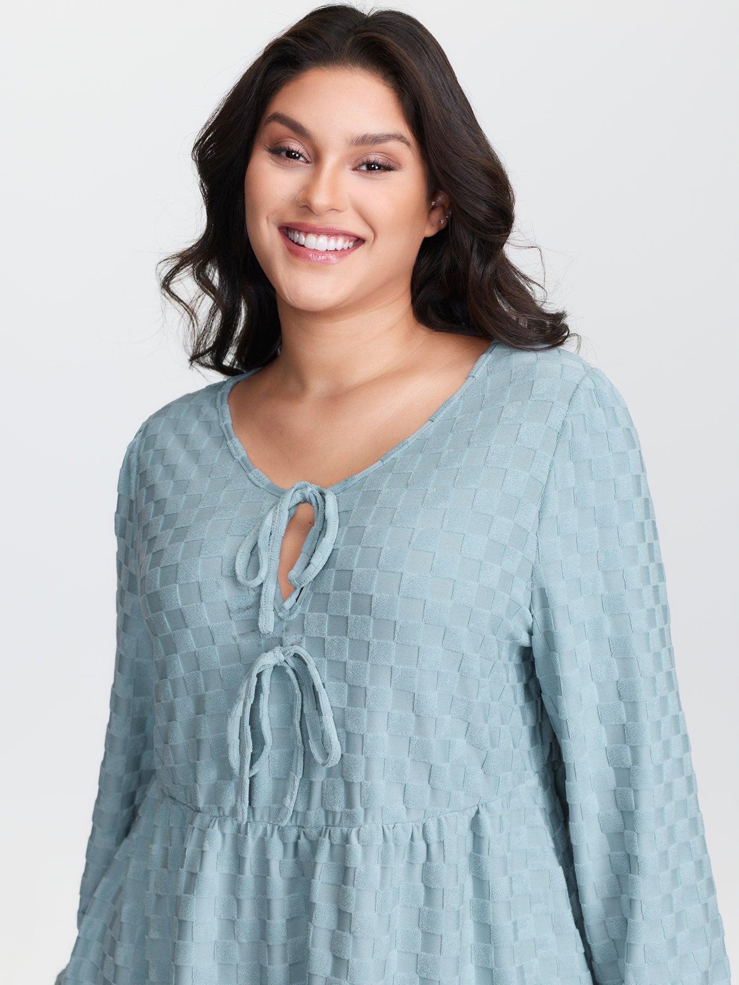 Checkered Textured Co-ord Lounge Set Female Product Image