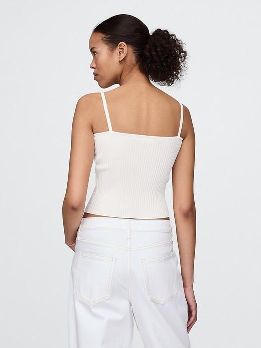 Cropped Rib Sweater Tank Top Product Image