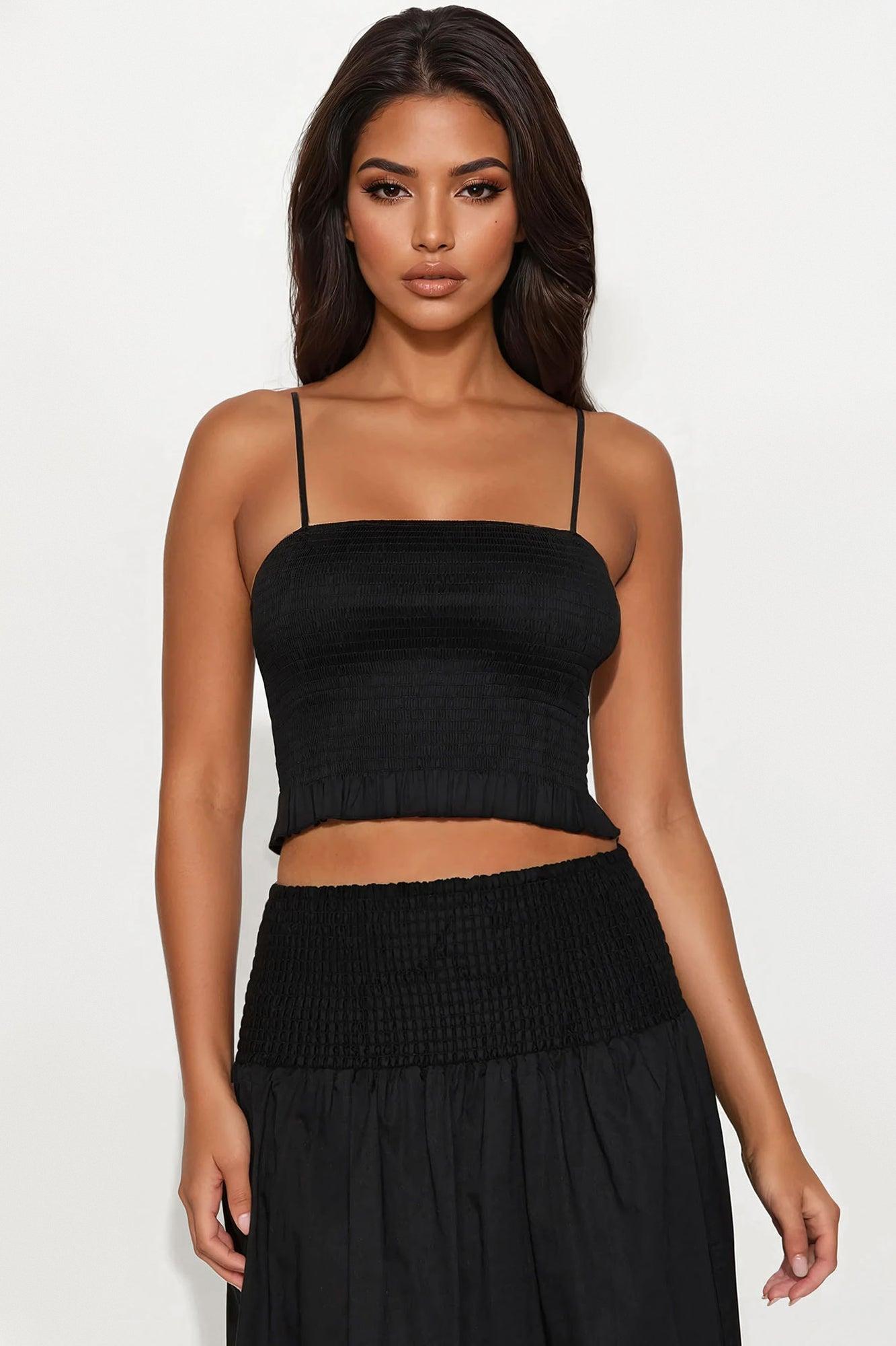 Anabelle Midi Skirt Set - Black Product Image