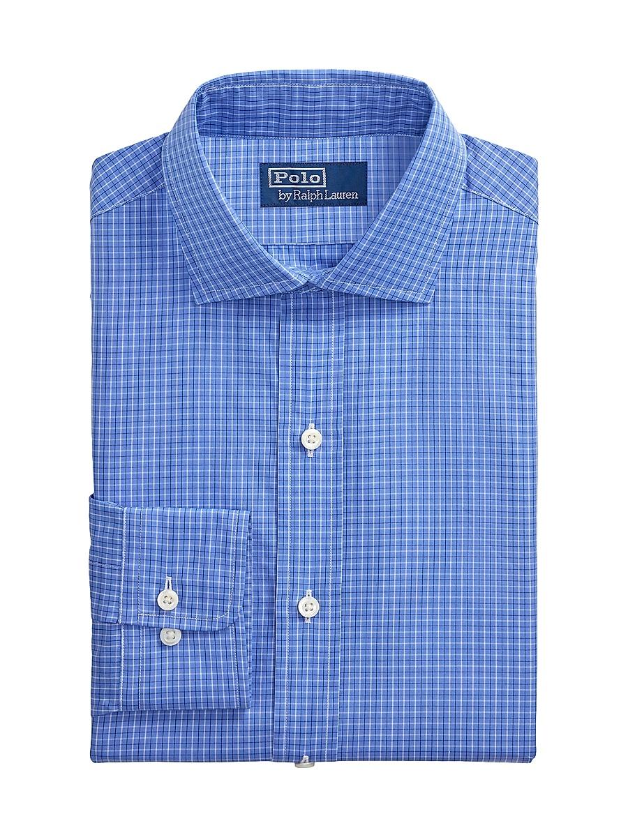 Mens Classic-Fit Checked Cotton Poplin Shirt Product Image