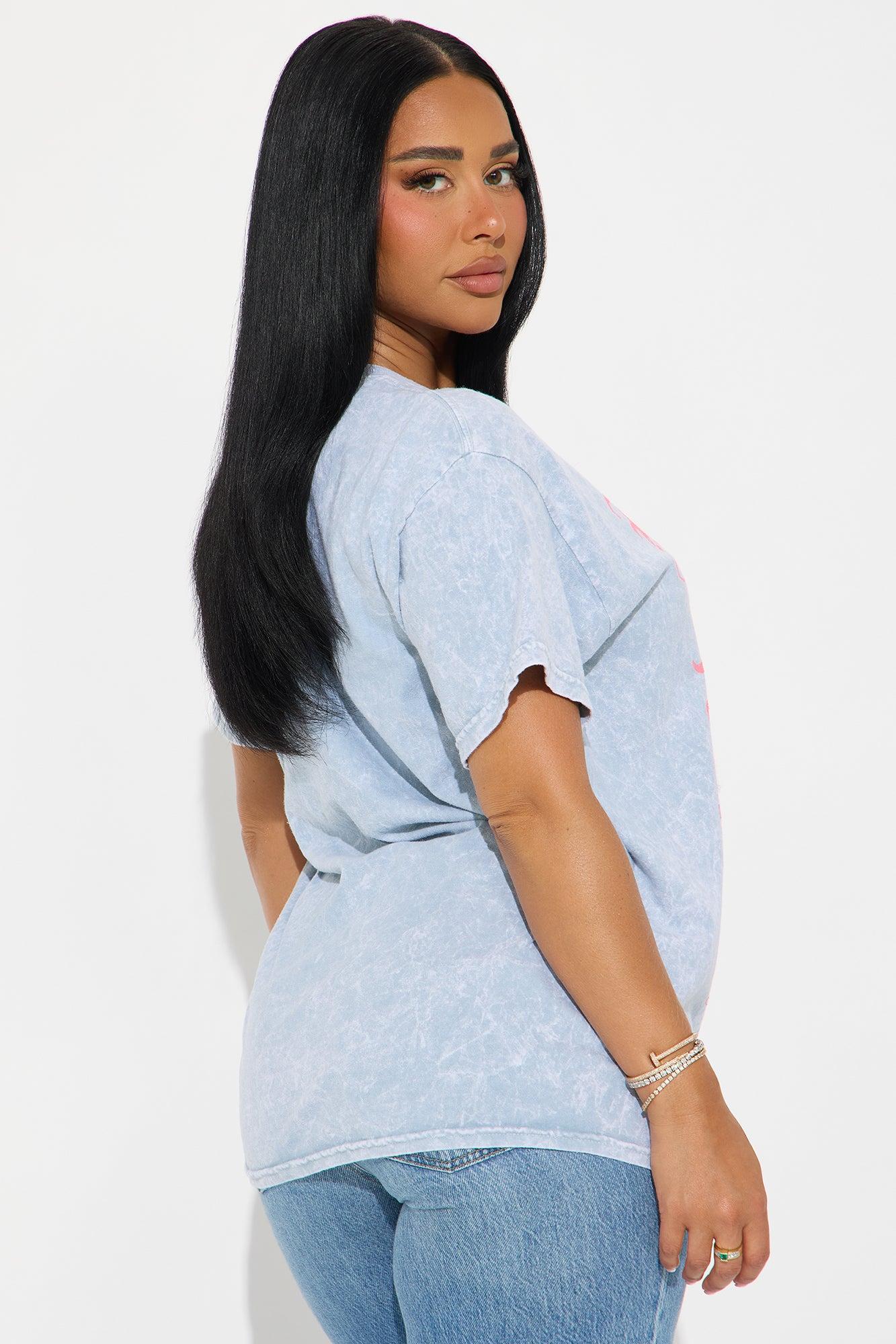 Enjoy Your Day Washed Oversized Tee - Grey Product Image