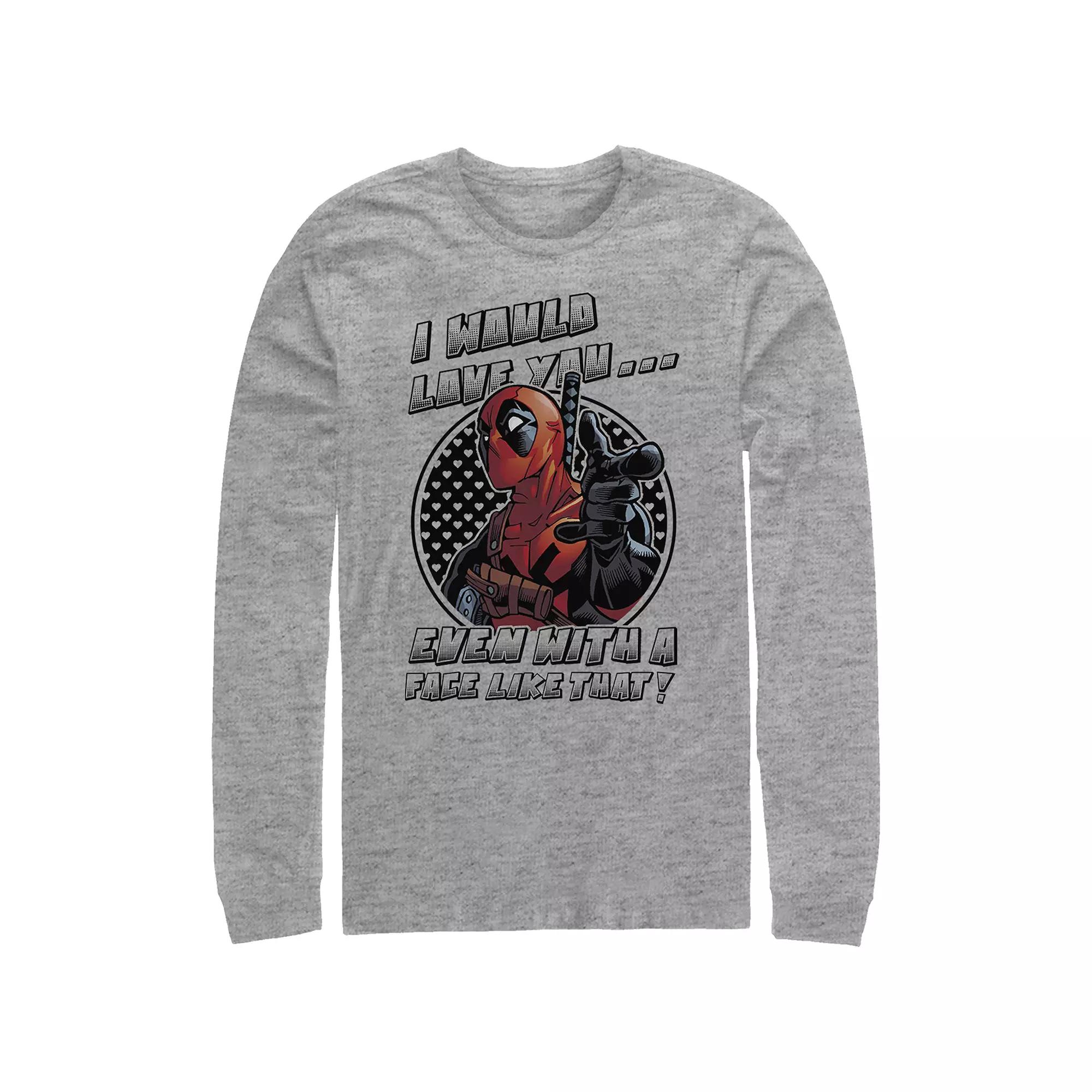 Big & Tall Marvel Deadpool I Would Love You Long Sleeve Graphic Tee, Men's, Size: XL Tall, Athletic Grey Product Image