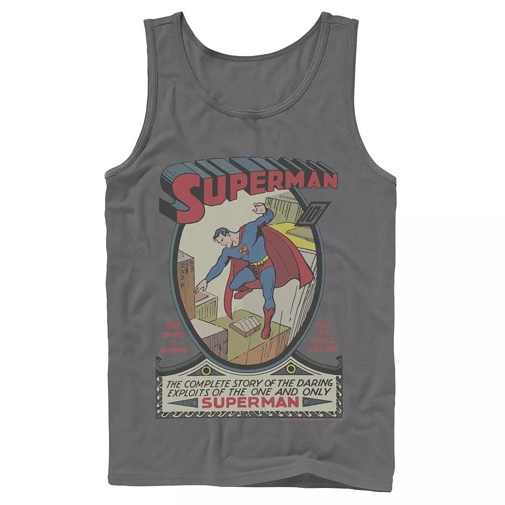 Men's DC Comics Superman 64 Pages Of Action Comic Cover Tank Top,  Product Image