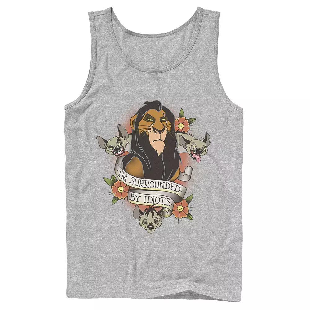 Disney's The Lion King Scar With Hyenas Men's Surrounded By Idiots Tank Top,  Product Image