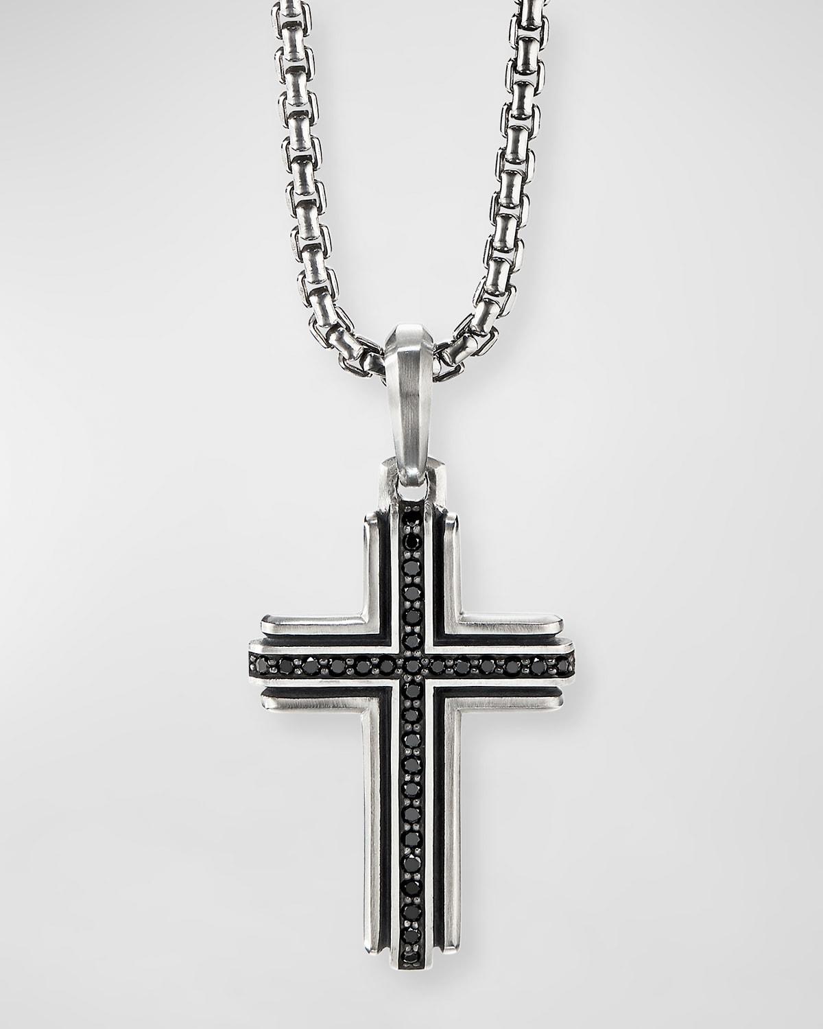 Mens Cross Pendant in Sterling Silver Product Image