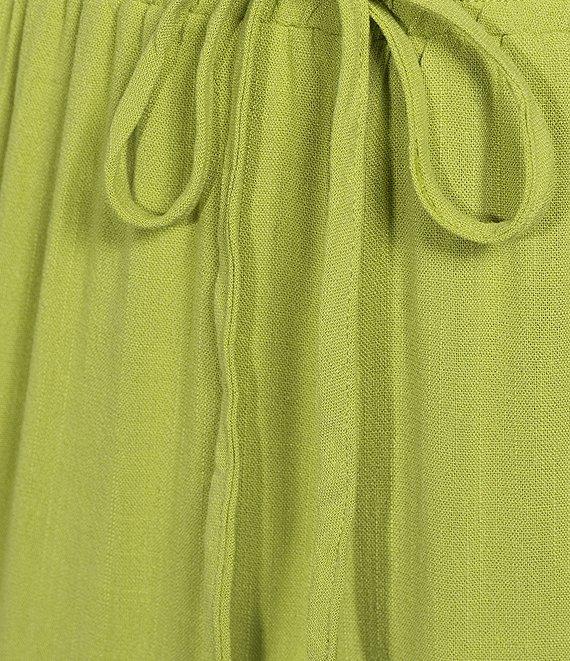 Sadie & Sage Sugarloaf Linen Elastic Waist Coordinating Wide Leg Pants Product Image