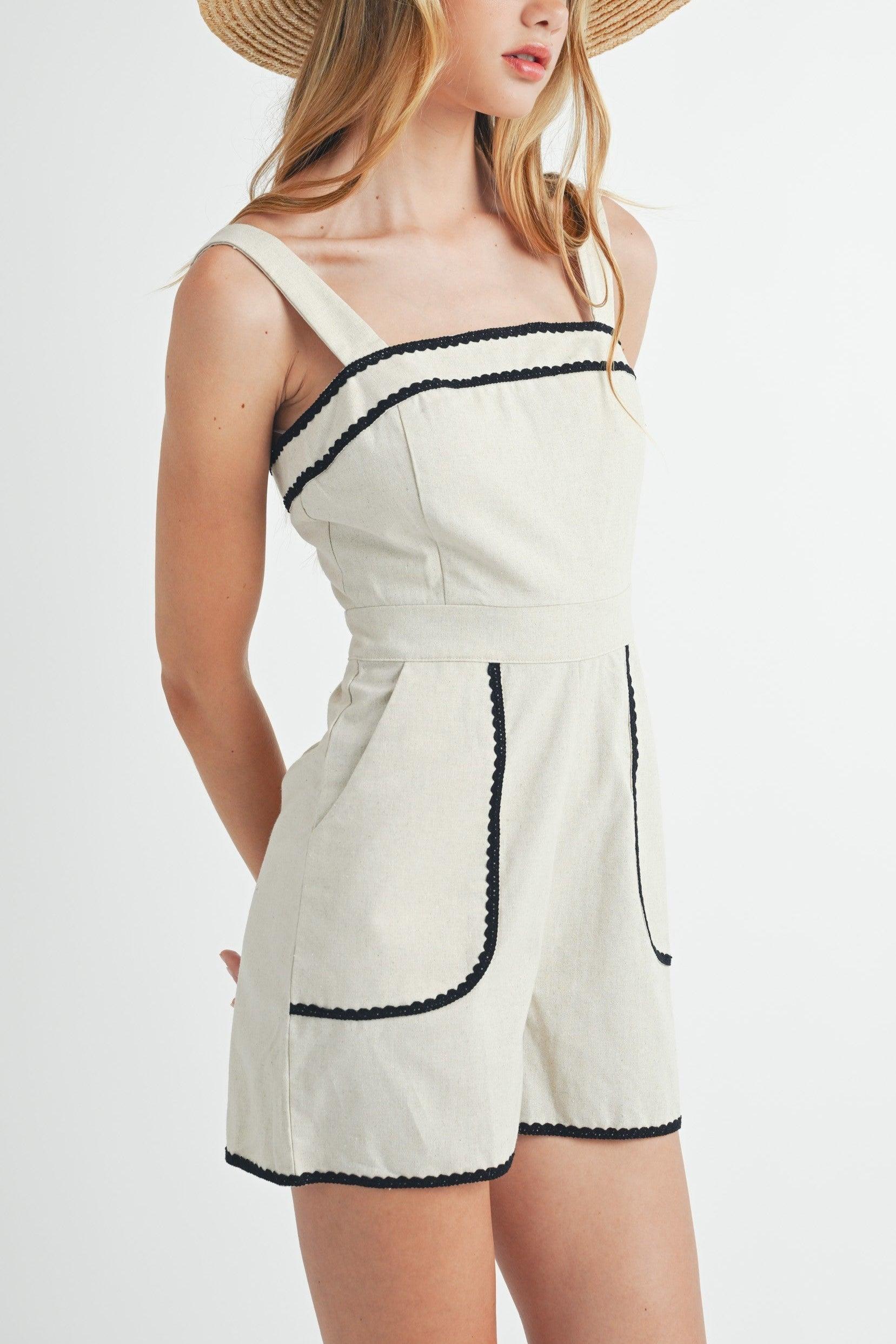 Lovely Lace Scallop Detail Romper Product Image