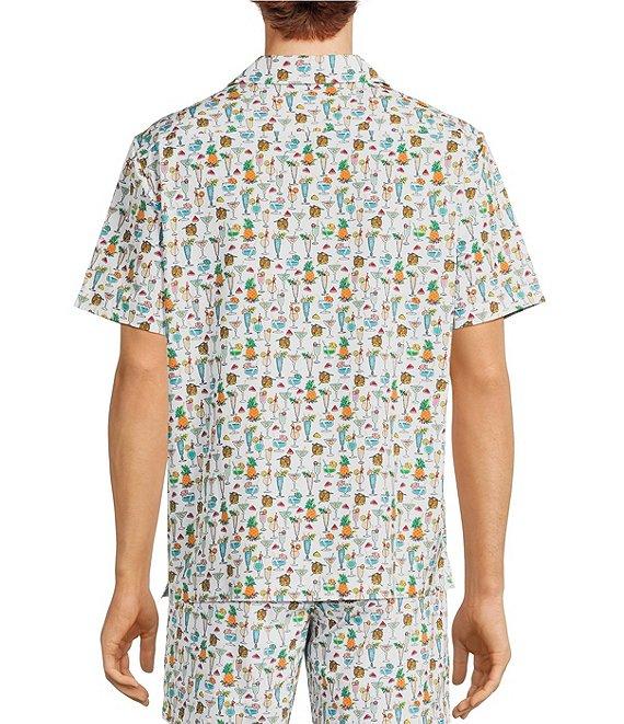 Caribbean Big & Tall Beach Drinks Cabana Woven Top Product Image