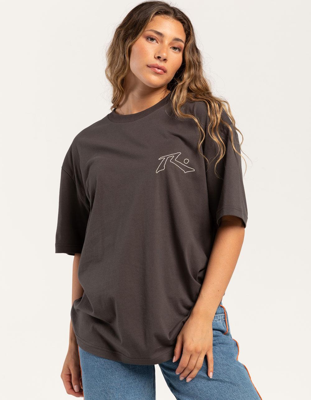 RUSTY Zone In Womens Boyfriend Tee - BLACK Product Image