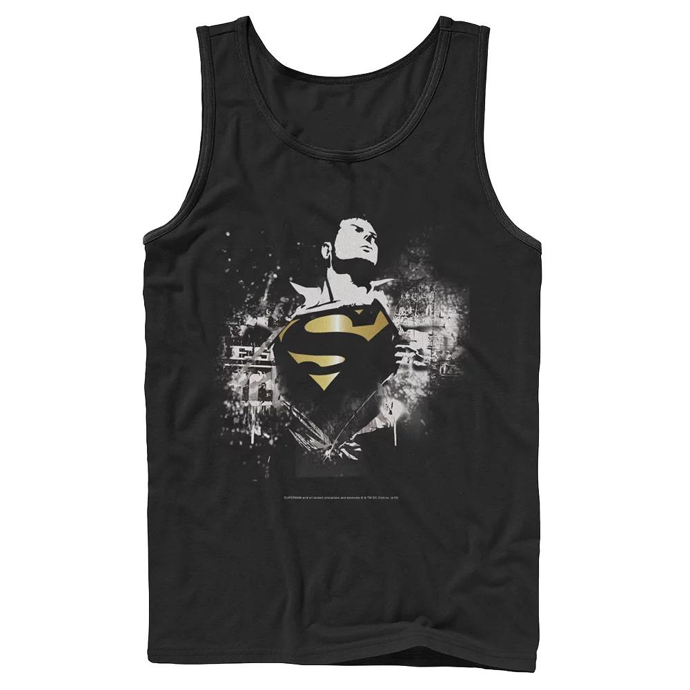 Men's DC Comics Superman Torn Shirt Poster Tank Top,  Product Image