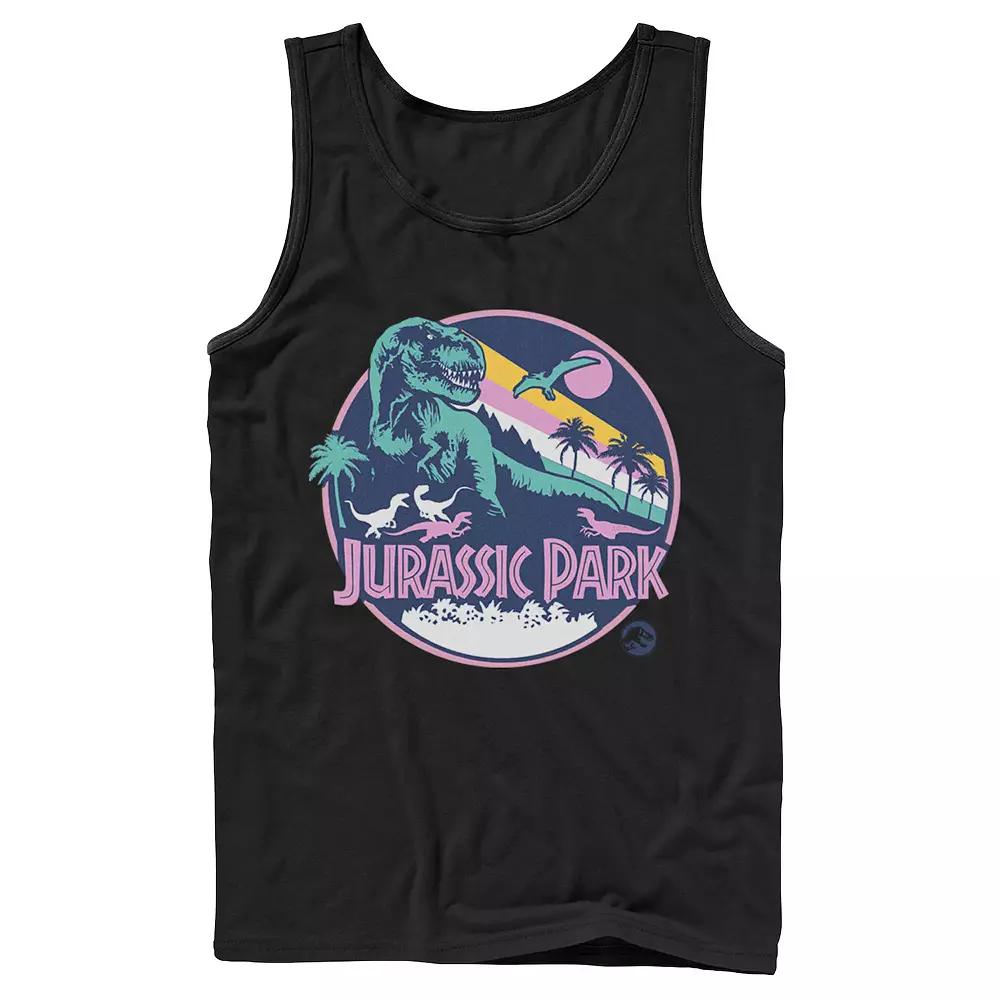 Men's Jurassic Park Retro Rex Scene Tank Top,  Product Image