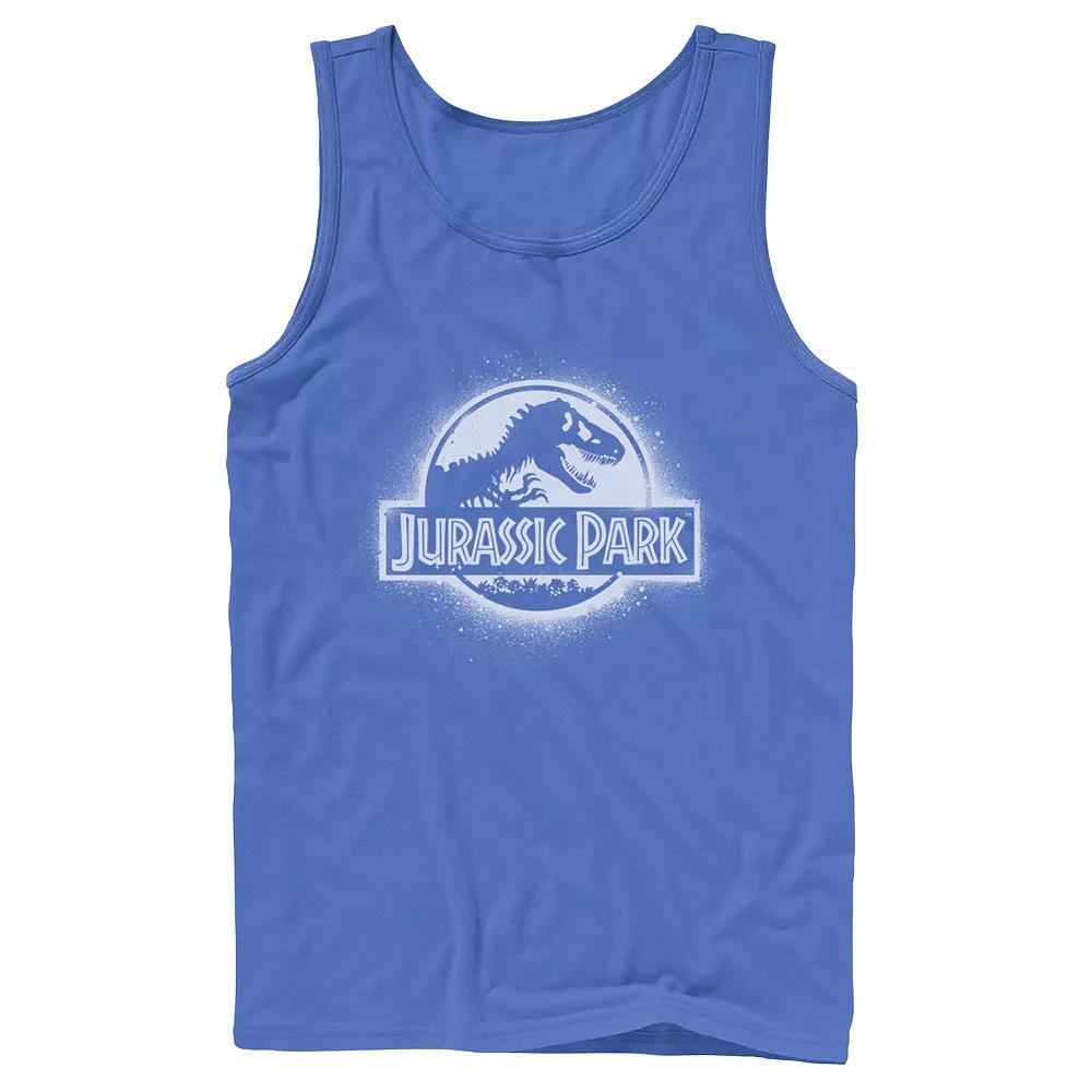Men's Jurassic Park Neon Gradient Scene Tank Top,  Product Image