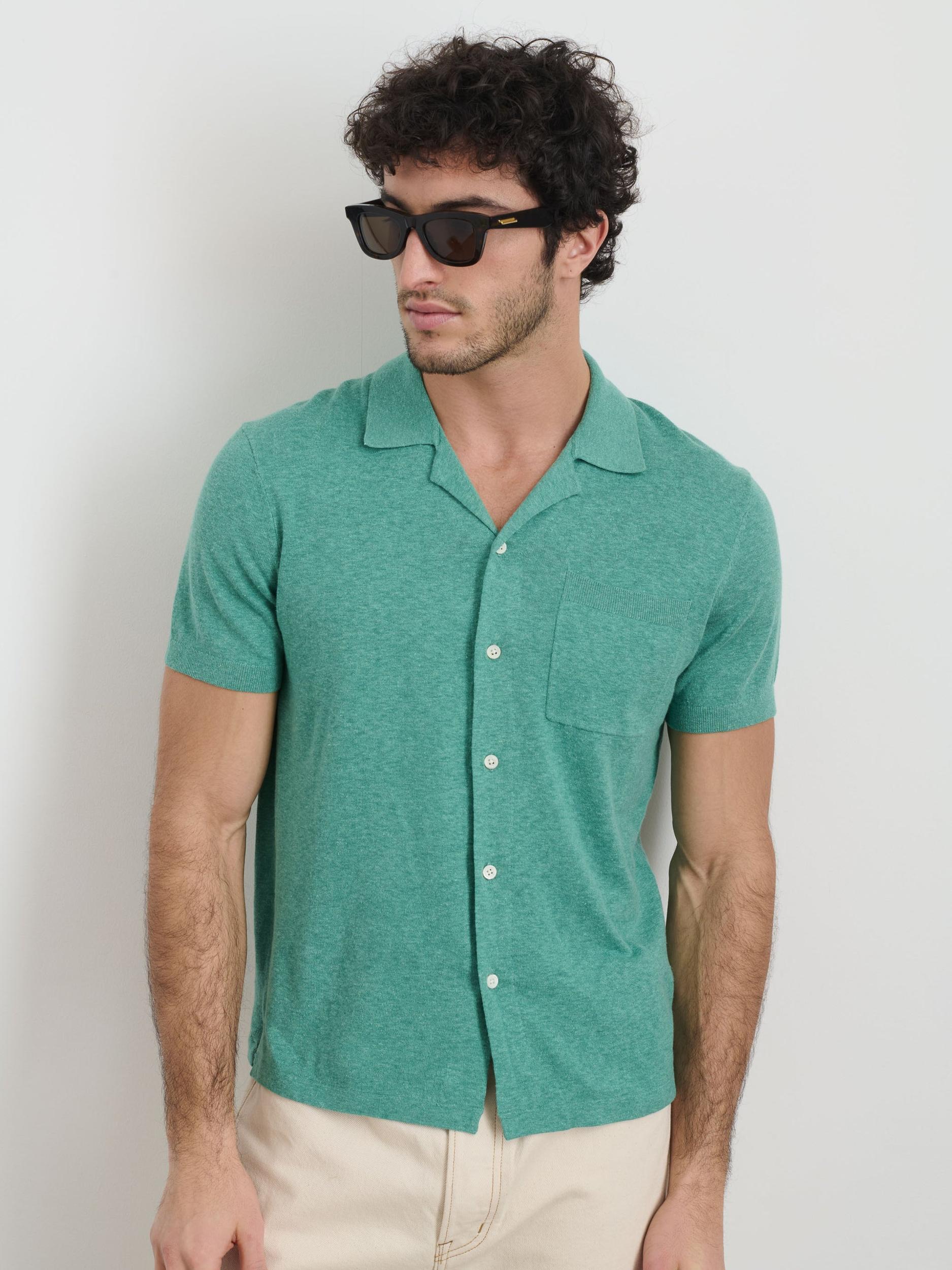 Aldrich Knit Shirt in Hemp Cotton Product Image
