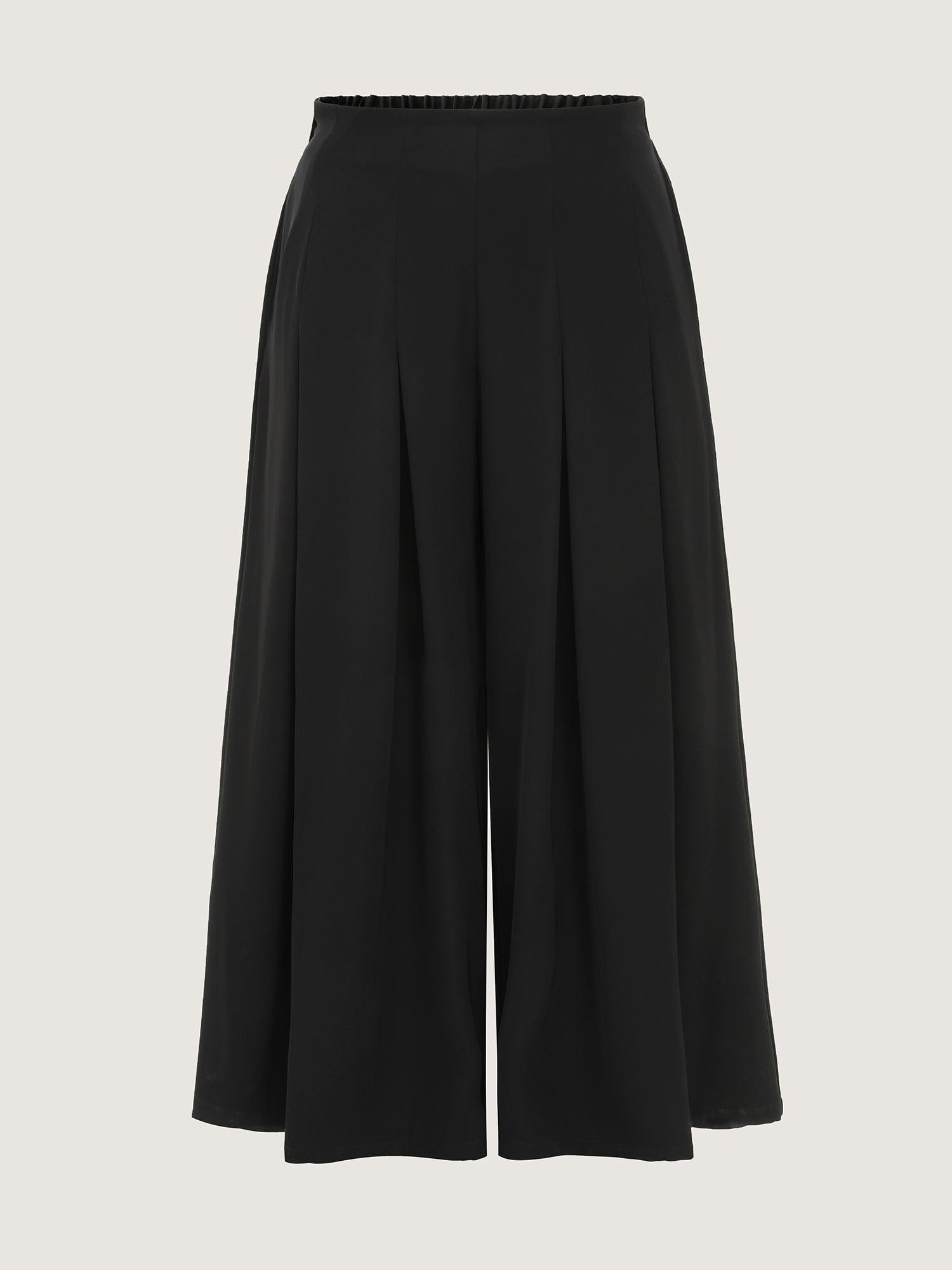 Classic Pleated Wide-Leg Pants Female Product Image