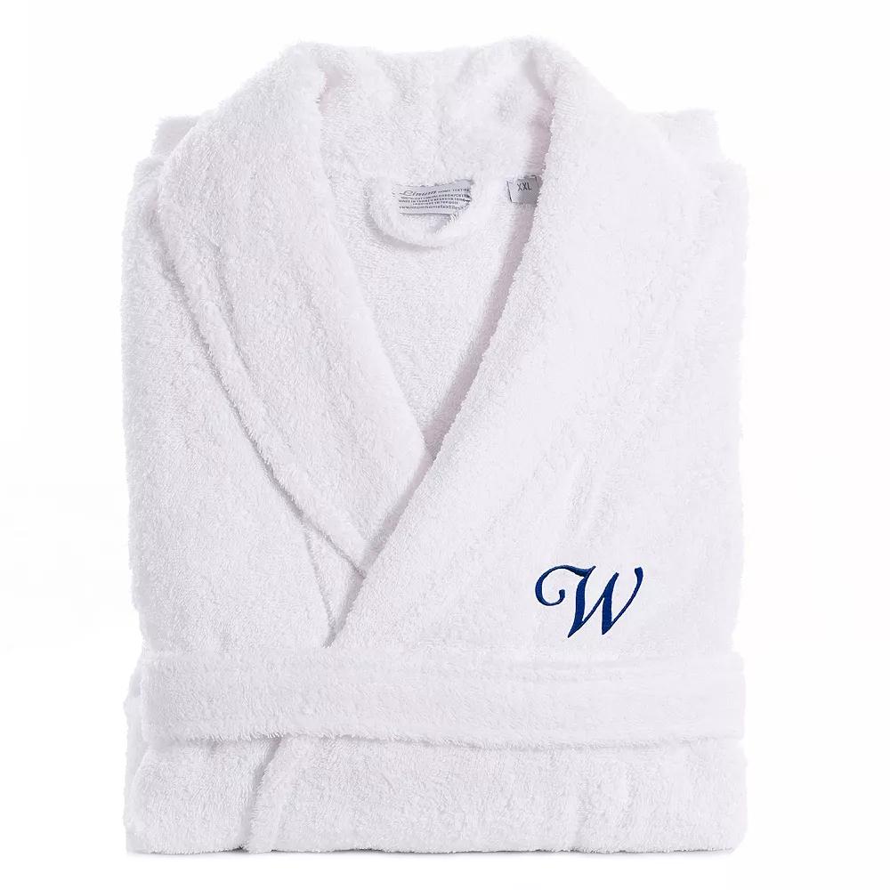 Linum Home Textiles Turkish Cotton Personalized Unisex Tie Front Terry Bathrobe, Mens Product Image
