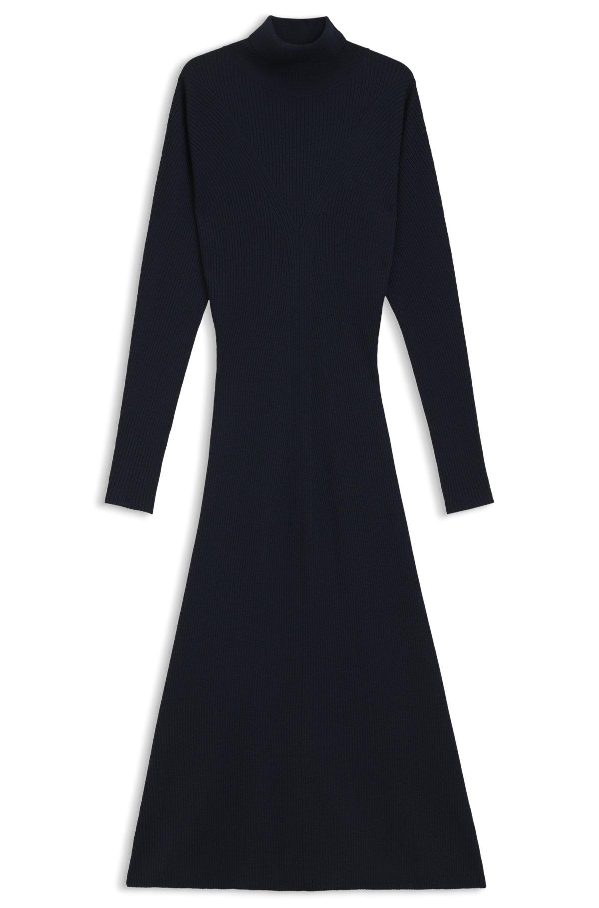 Rollneck sweater dress in virgin wool Product Image