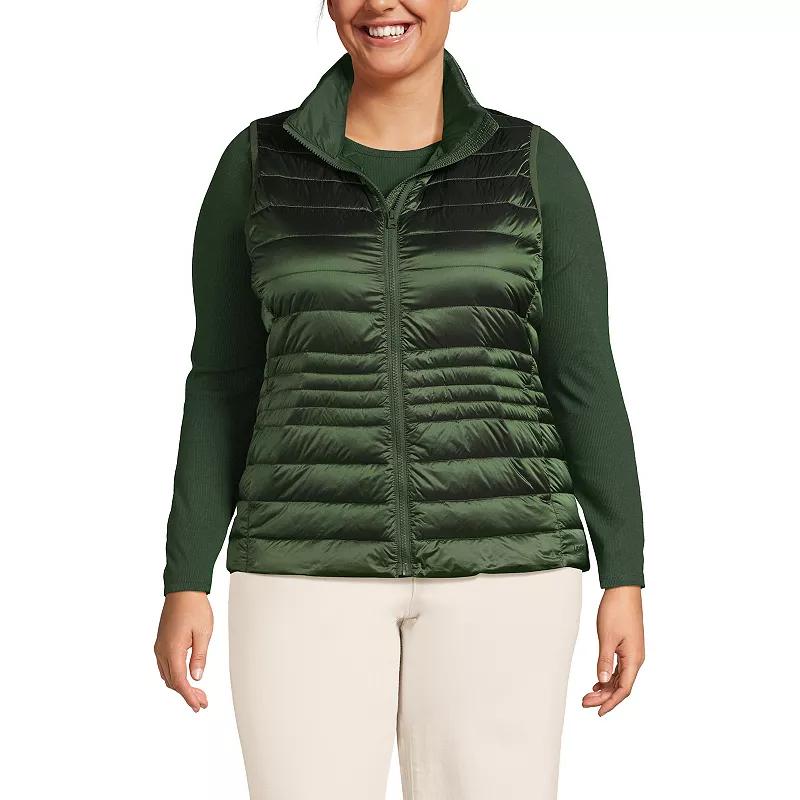 Plus Size Lands' End Wanderweight Down Vest, Women's, Size: 3XL, Deep  Blue Product Image