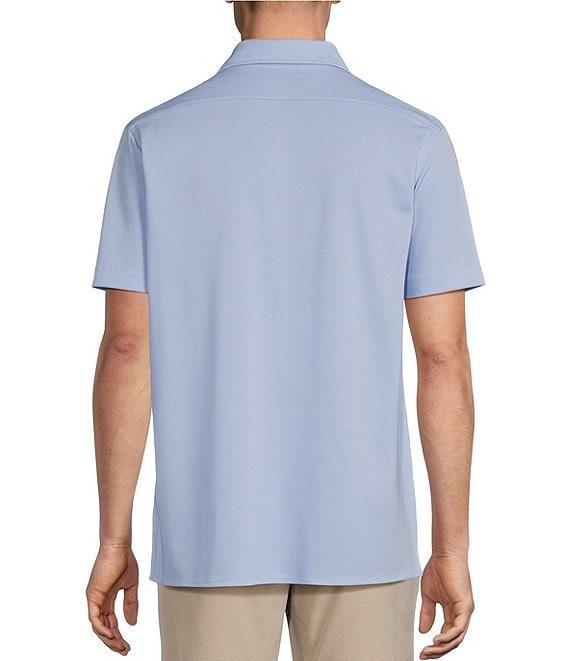 Cremieux Blue Label Solid Knit Oxford Short Sleeve Woven Shirt Product Image
