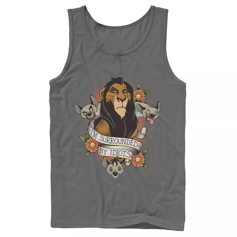 Disney's The Lion King Scar With Hyenas Men's Surrounded By Idiots Tank Top,  Product Image