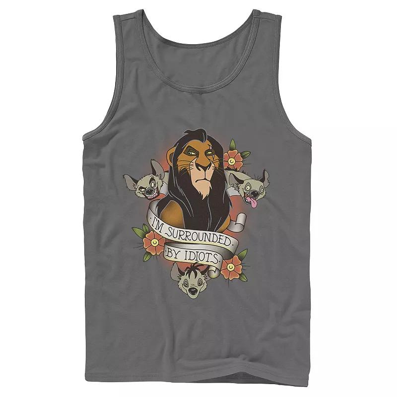 Disney's The Lion King Scar With Hyenas Men's Surrounded By Idiots Tank Top,  Product Image