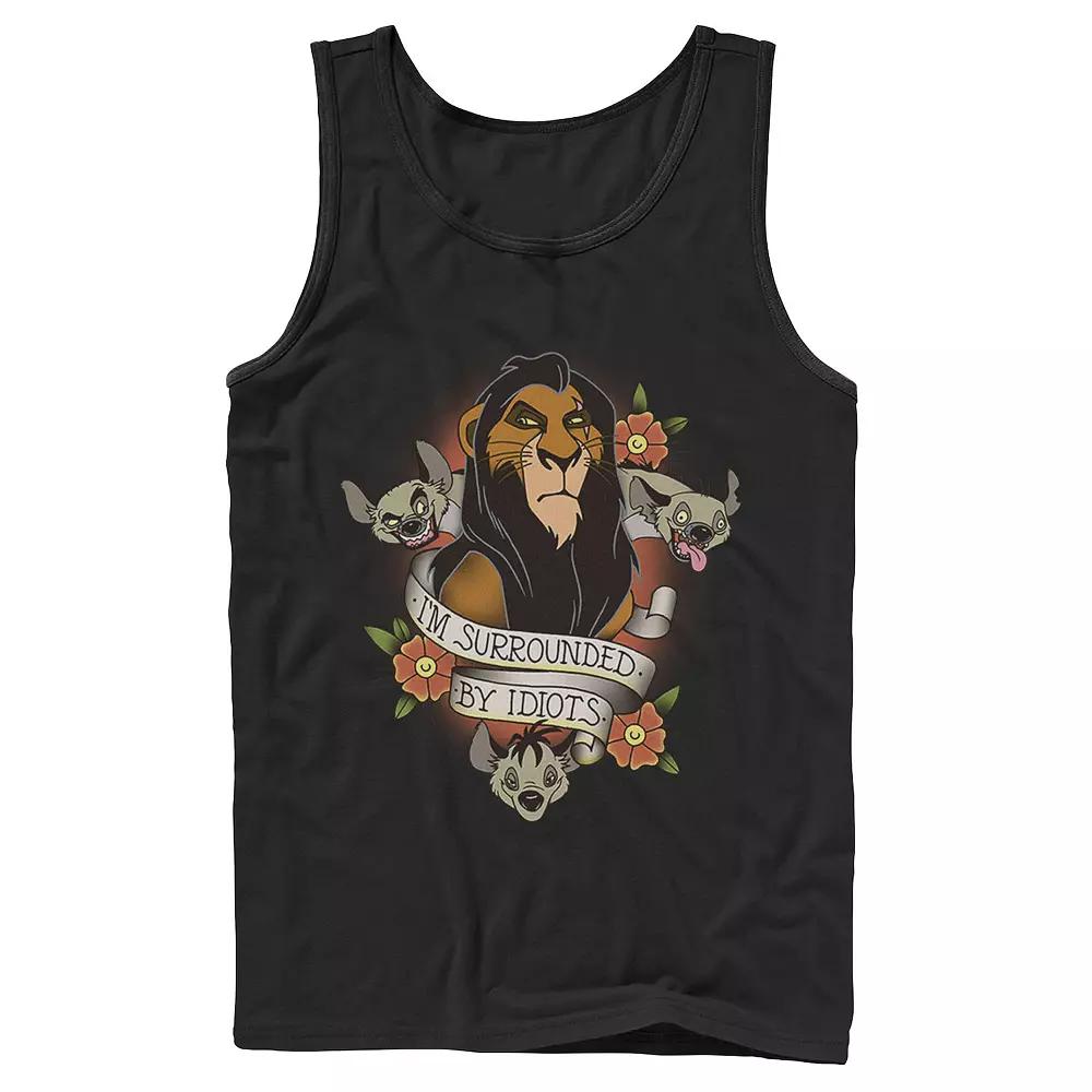 Disney's The Lion King Scar With Hyenas Men's Surrounded By Idiots Tank Top,  Product Image