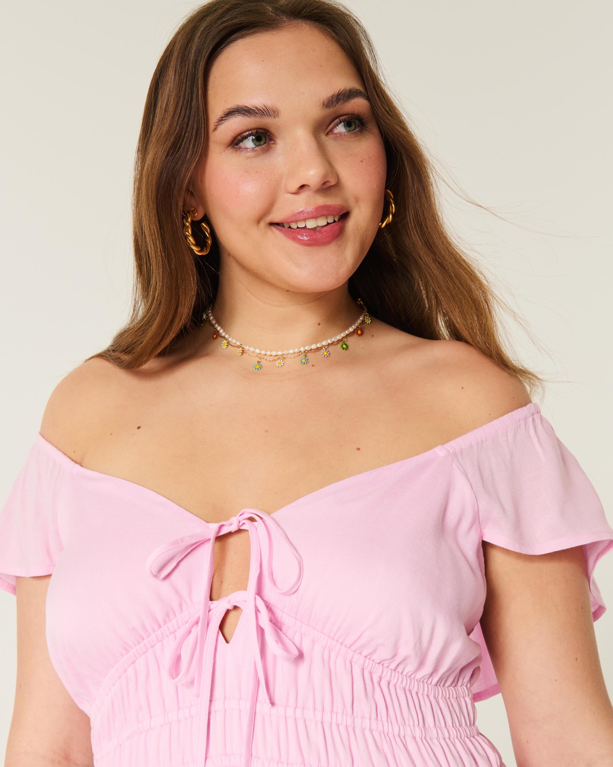 Flutter Sleeve Double-Tie Midi Dress Product Image